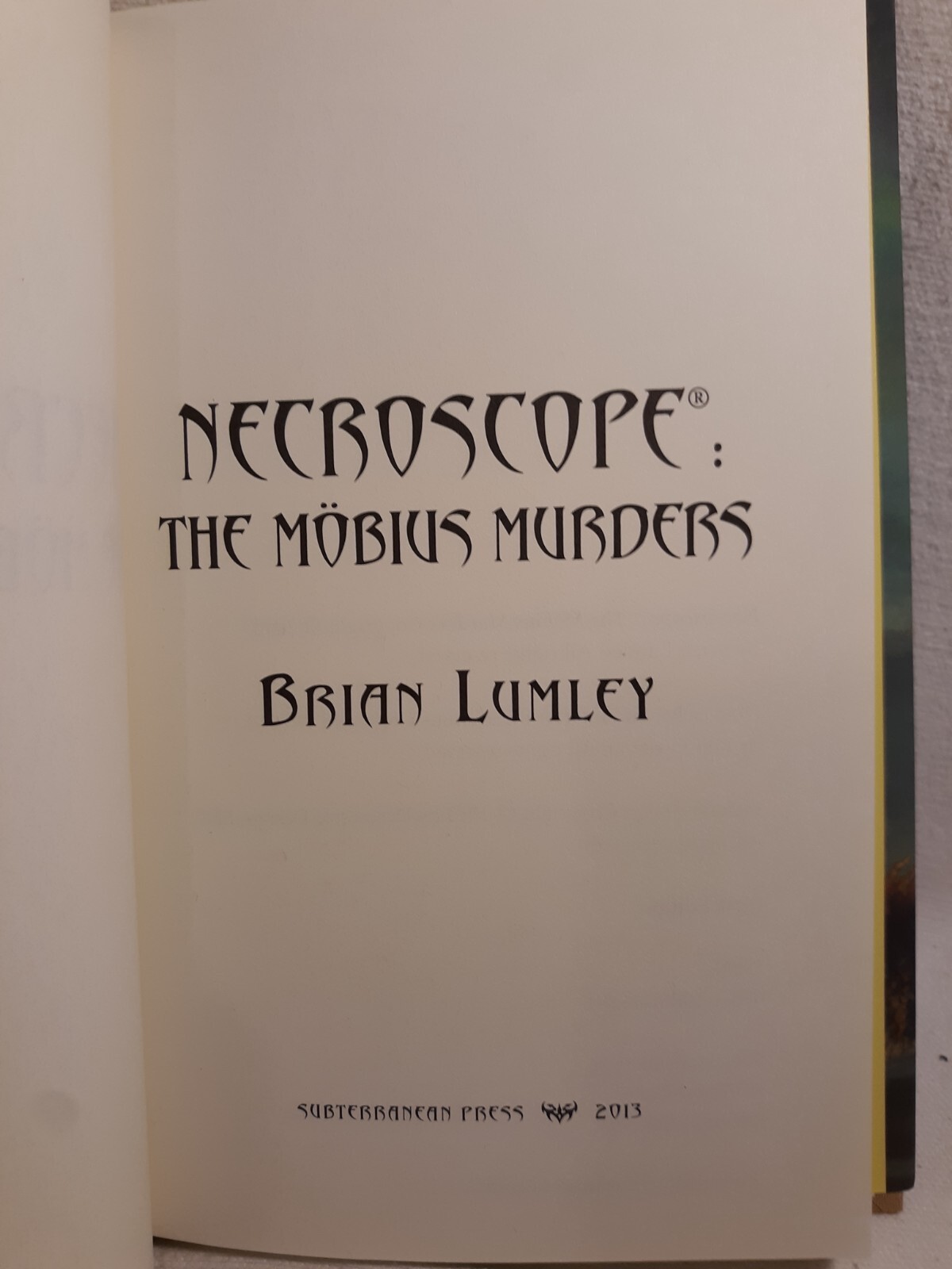 Brian Lumley Necroscope The Mobius Murders Harcover Illustrated By Bob Eggleton