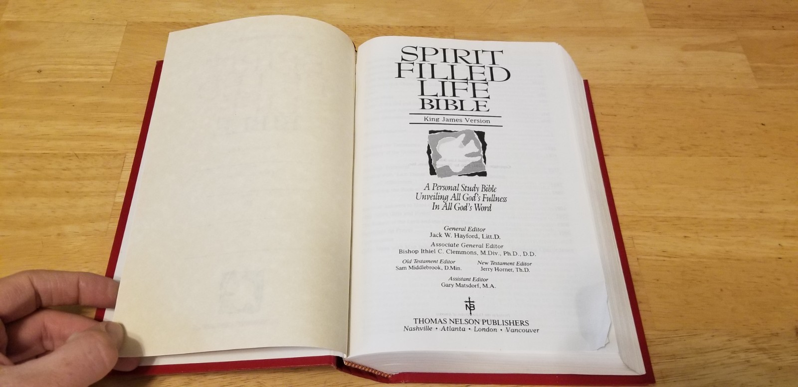 KJV- Spirit-Filled Life Bible, 1995 Hardcover, Red Letter Edition, Nelson 1352