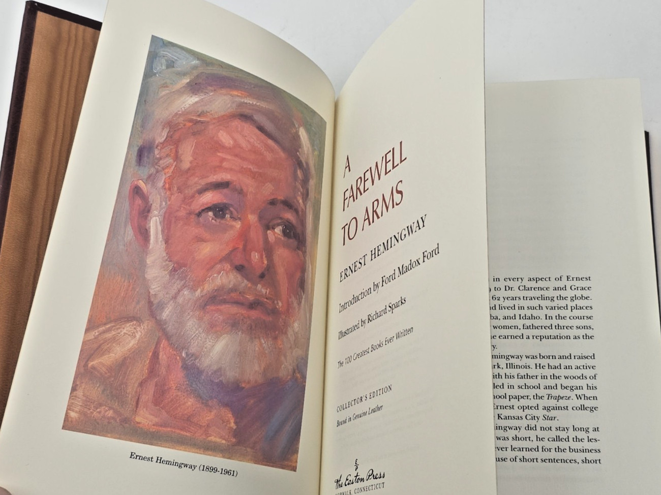 A Farewell to Arms by Ernest Hemmingway ~ Easton Press 2003 ~ 100 Greatest Books