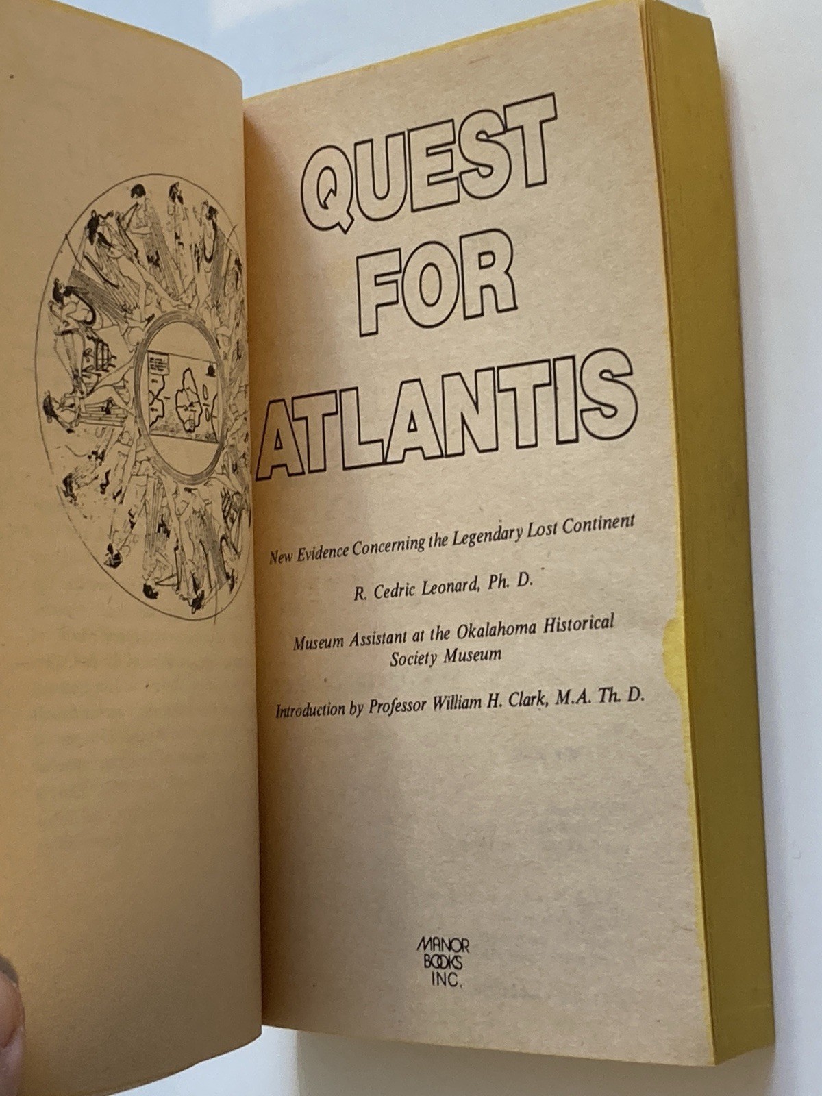 Quest for Atlantis by Leonard; 1st Manor Books Edition, 1979, VG+ MMPB