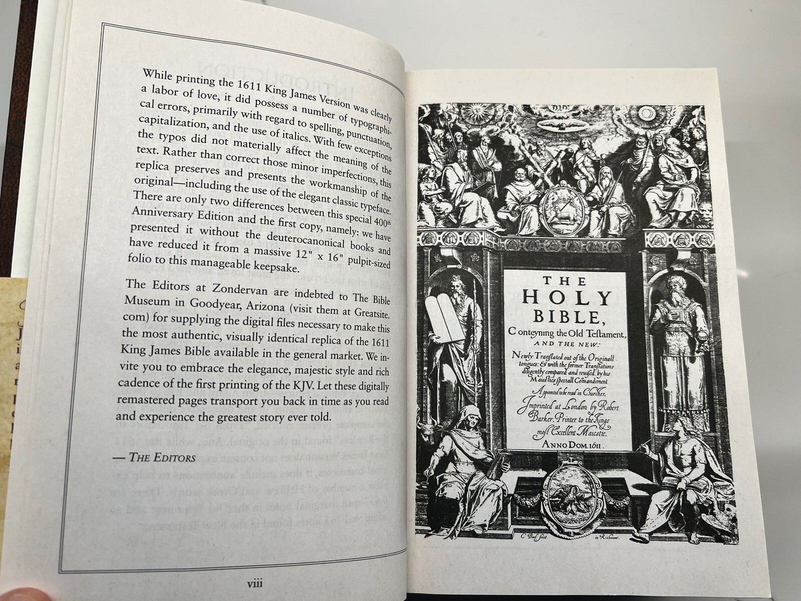 Holy Bible by Zondervan Bibles Staff (2011, Hardcover) 400th Anniversary Edition