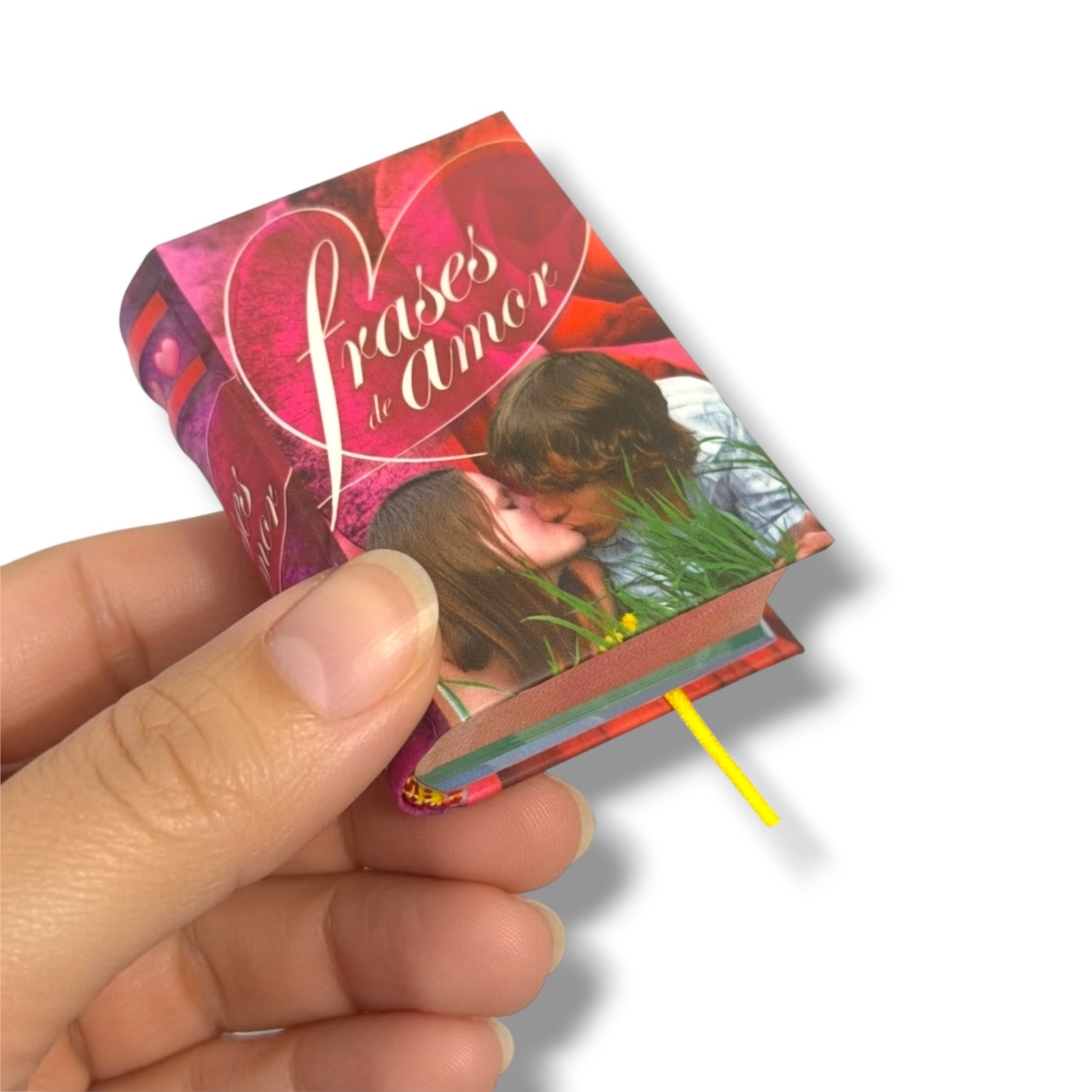 beautiful Frases de Amor Spanish hardcover 2.65″ high mini book 440 color pages