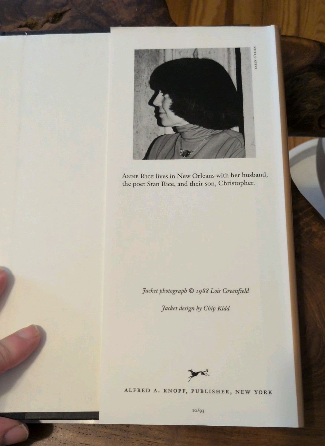Lasher 1993 Fifth Print Bookplate Signed Hardcover/Dust Jacket by Anne Rice