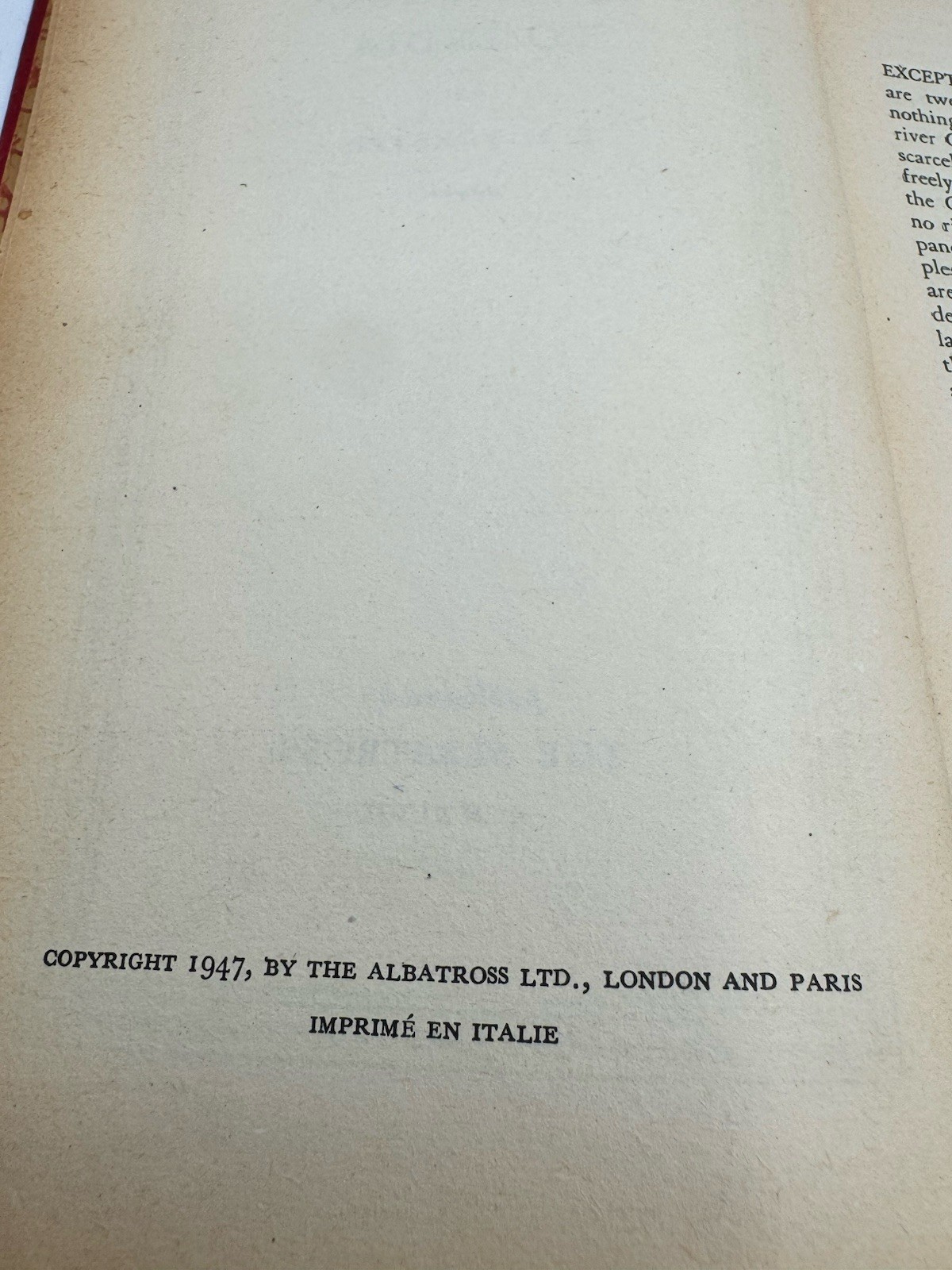 A Passage to India by E. M. Forster Hardcover 1947 Published By THE ALBATROSS