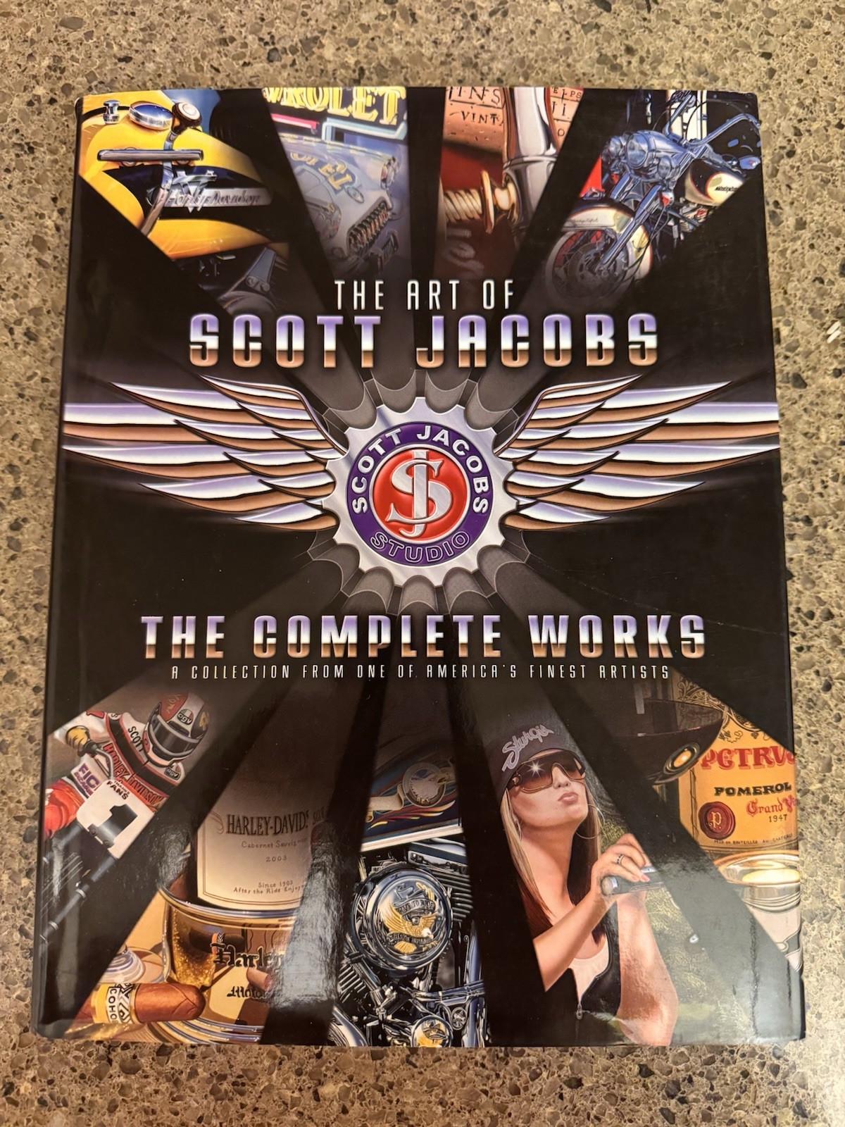 Art of Scott Jacobs SIGNED Inscribed Complete Works Motorcycle Art Hardback Book