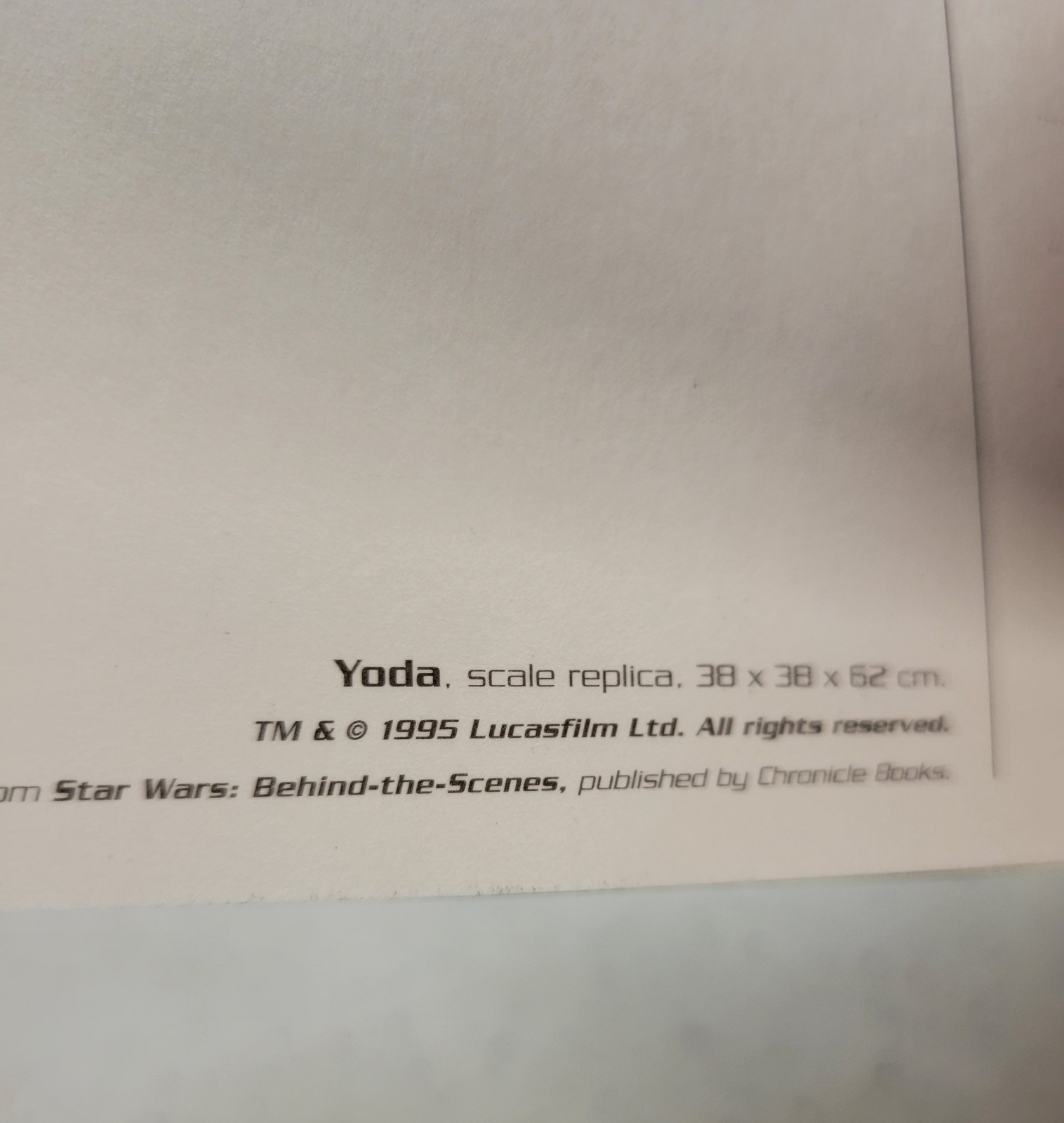 STAR WARS BEHIND THE SCENES 30 POSTCARDS LLC Staff (1995, HC) BRAND NEW
