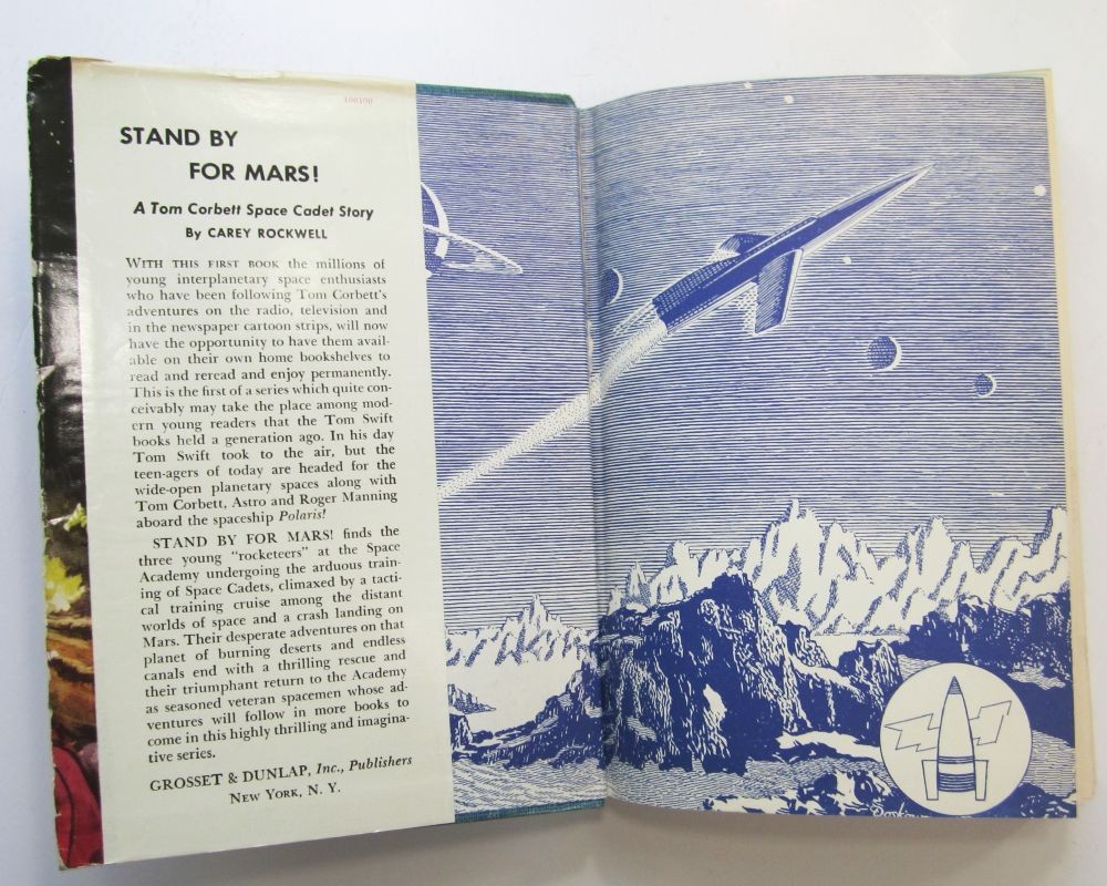 1950s Tom Corbett Stand By For Mars Hardcover Book WITH Dust Jacket Rockwell 50s