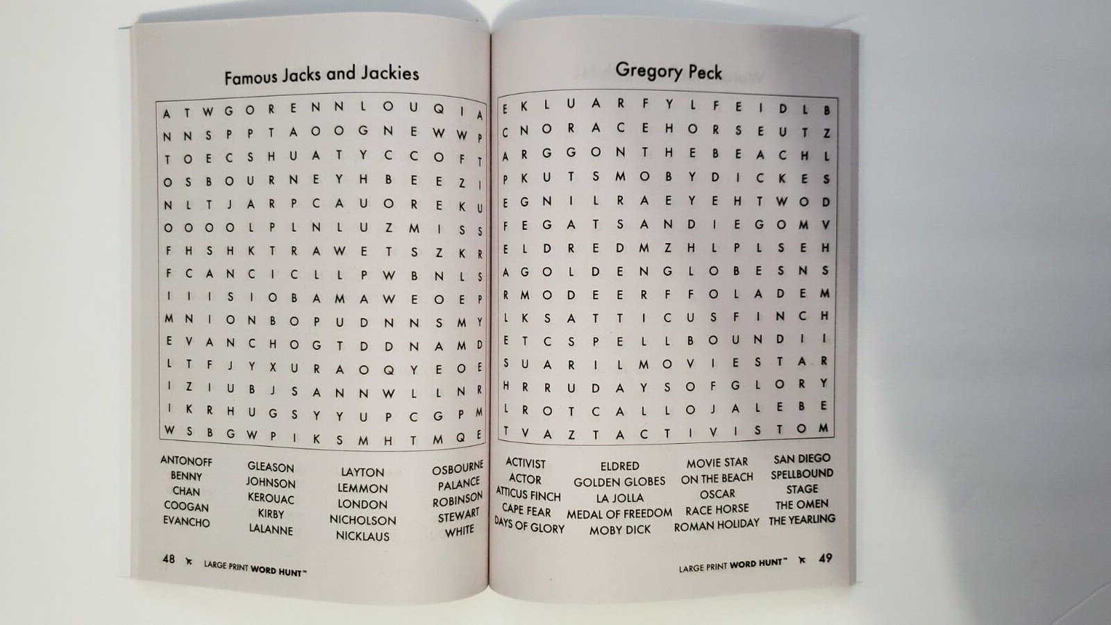 Large Print Word Hunt Puzzle Books Papp Search,Find,Game,Hobby Pick up to 20Vols