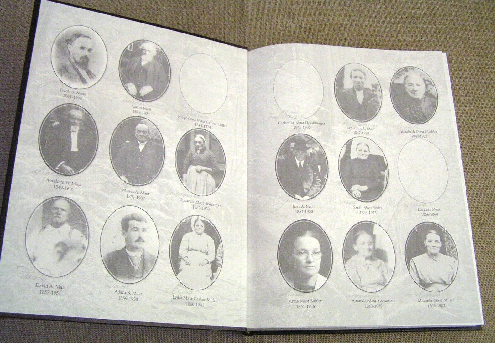 Descendants of Abraham & Anna (Beachy) Mast Amish Family History Genealogy Book