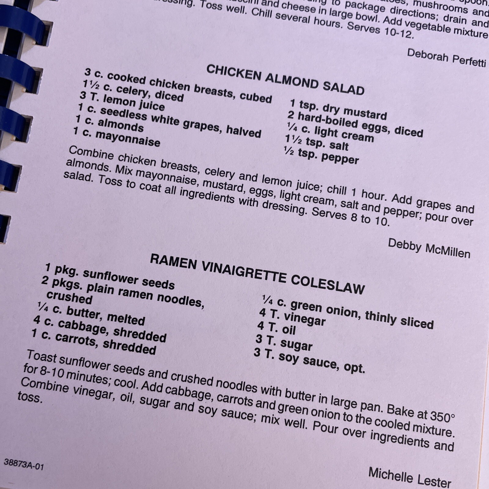 Morgantown WV cook book cookbook 2001 community spiral 104 pages of recipes