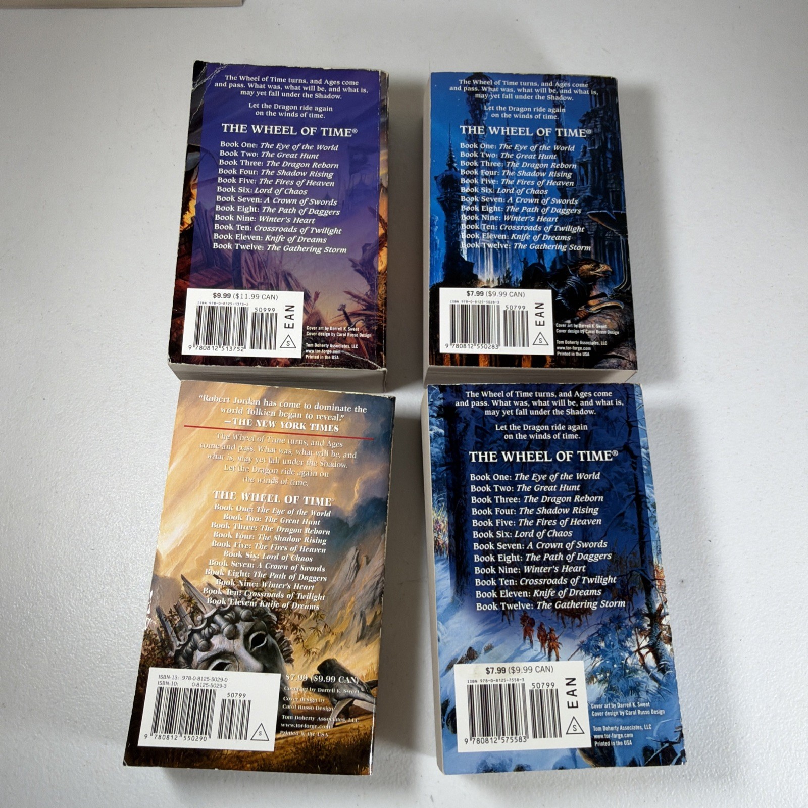 Robert Jordan Wheel of Time Fantasy Series Paperbacks 1-13 Lot