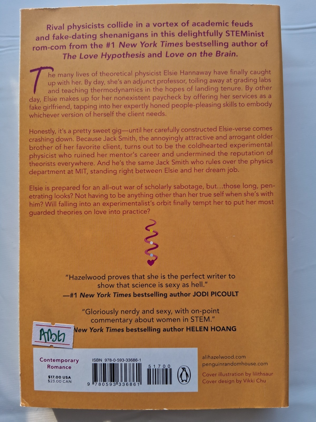 Ali Hazelwood Love, Theoretically Paperback Romance Novel Illustrated lilithsaur
