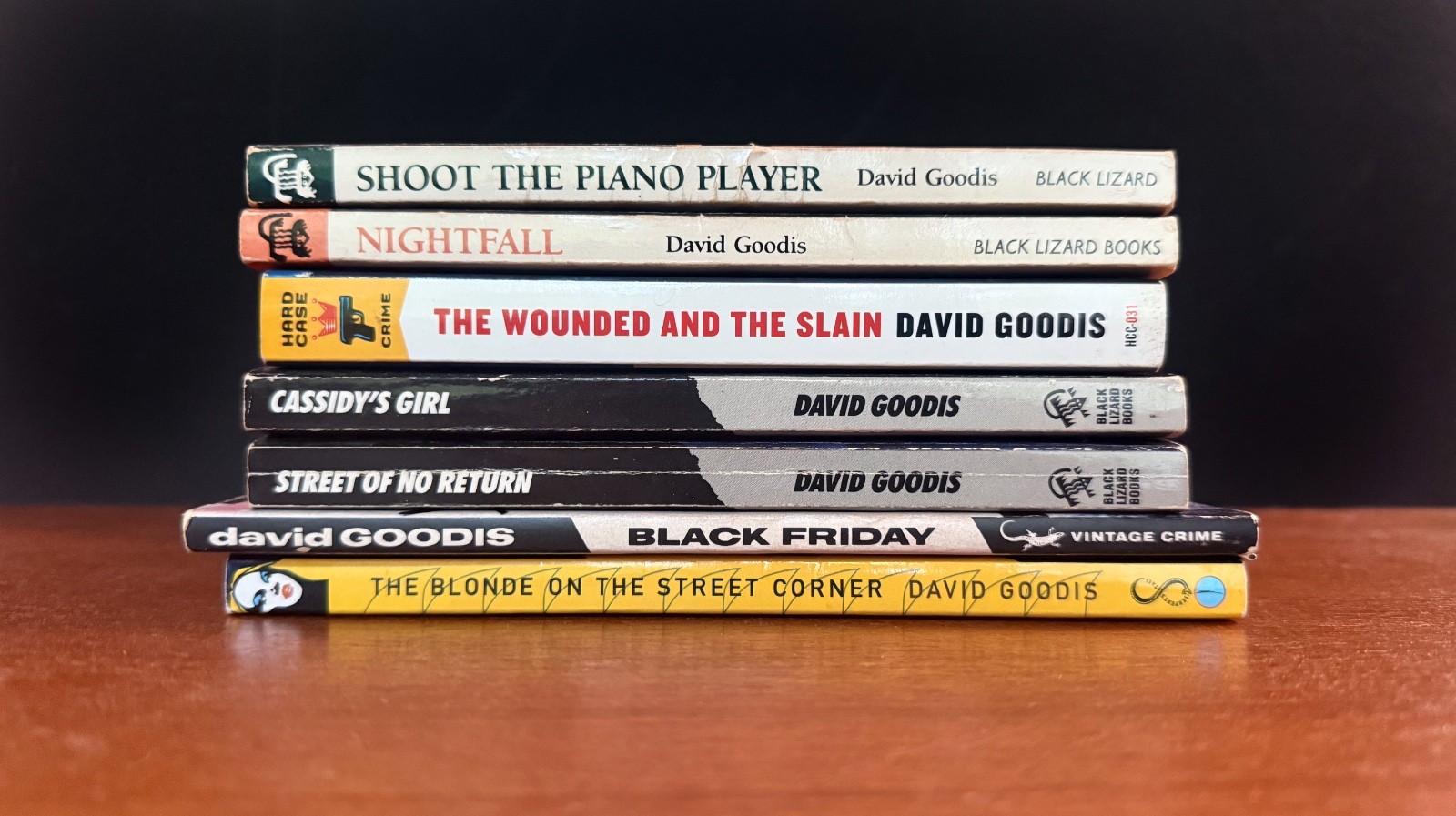 David Goodis 7 Book Collection Noir Black Lizard Vintage Hard Case Crime Lot