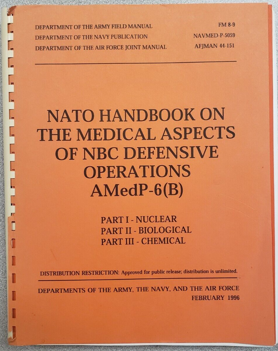 NATO Handbook on Medical Aspects of NBC Defensive Operations, 1996