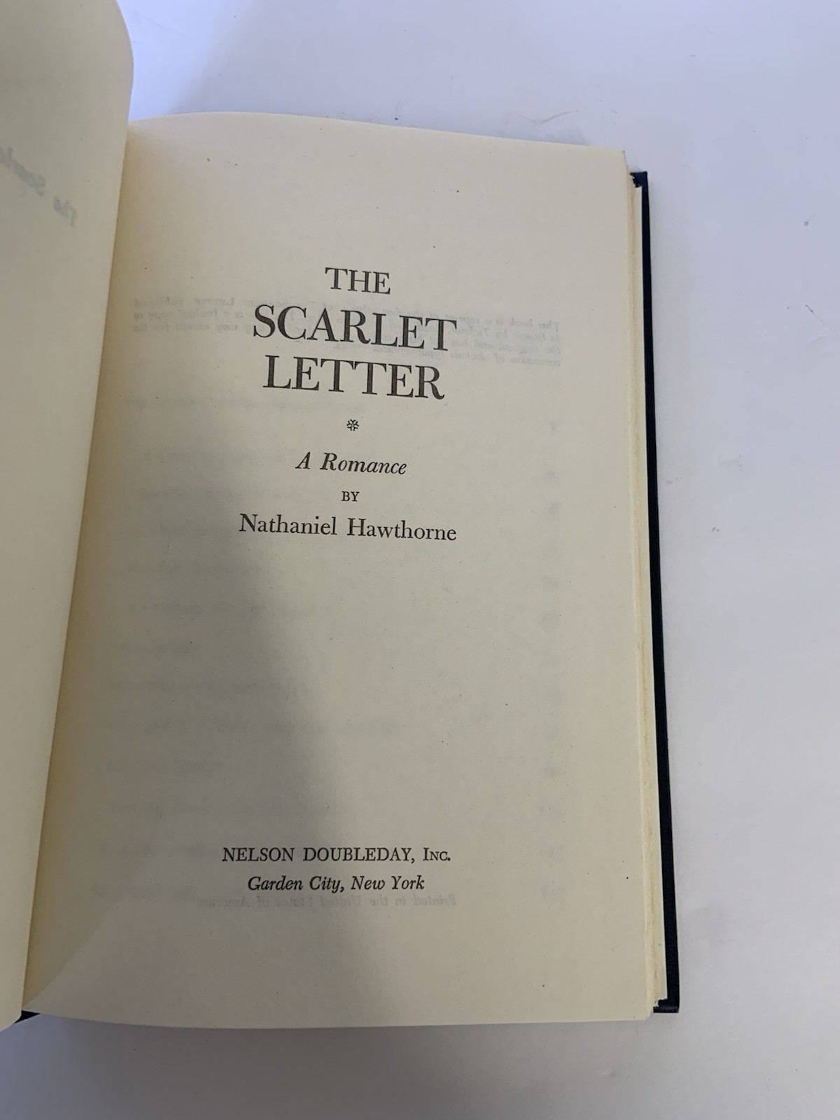 The Scarlet Letter ~ Nathaniel Hawthorne First Edition Reprint(Nelson Doubleday)