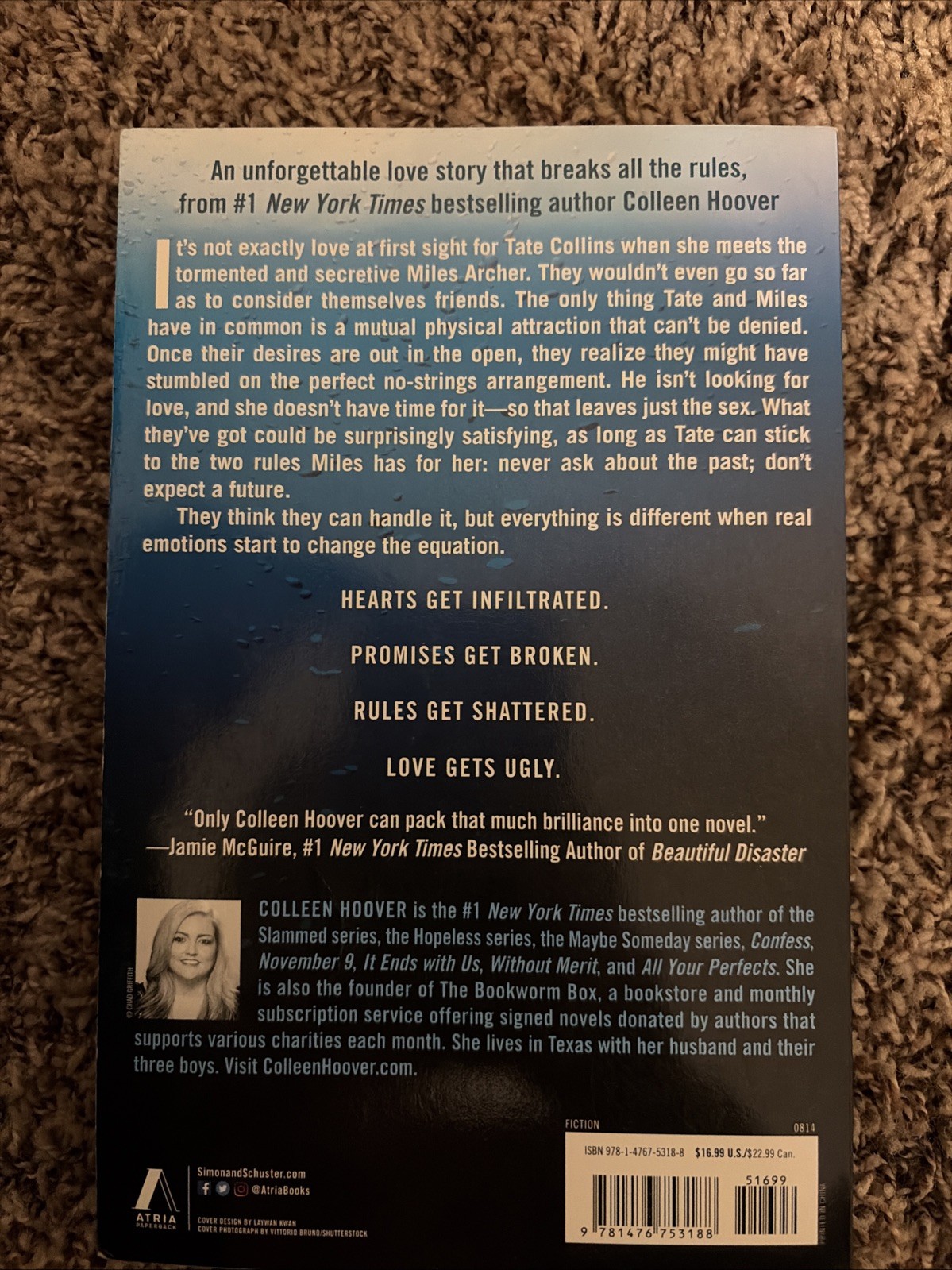Ugly Love : A Novel by Colleen Hoover (2014, Trade Paperback)