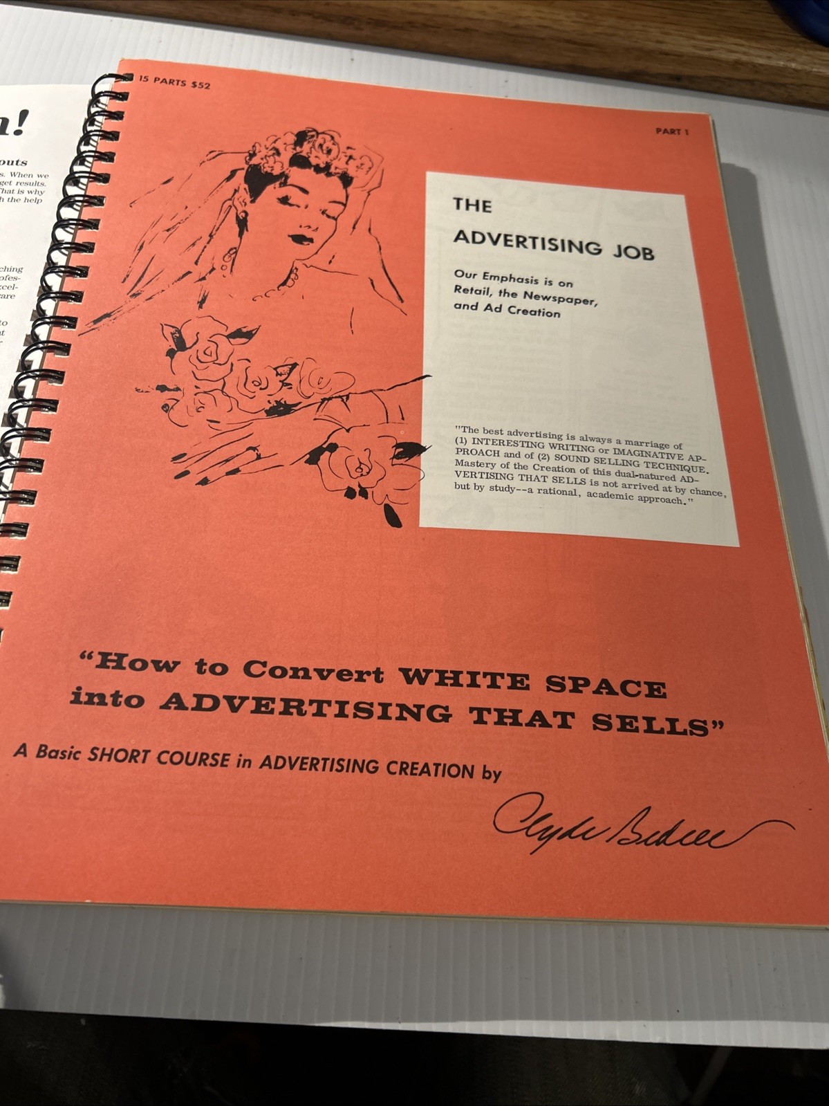 ADVERTISING MASTERY by Clyde Bedell – C. 1996 Lrg. Format – Spiral Bound RARE!!!