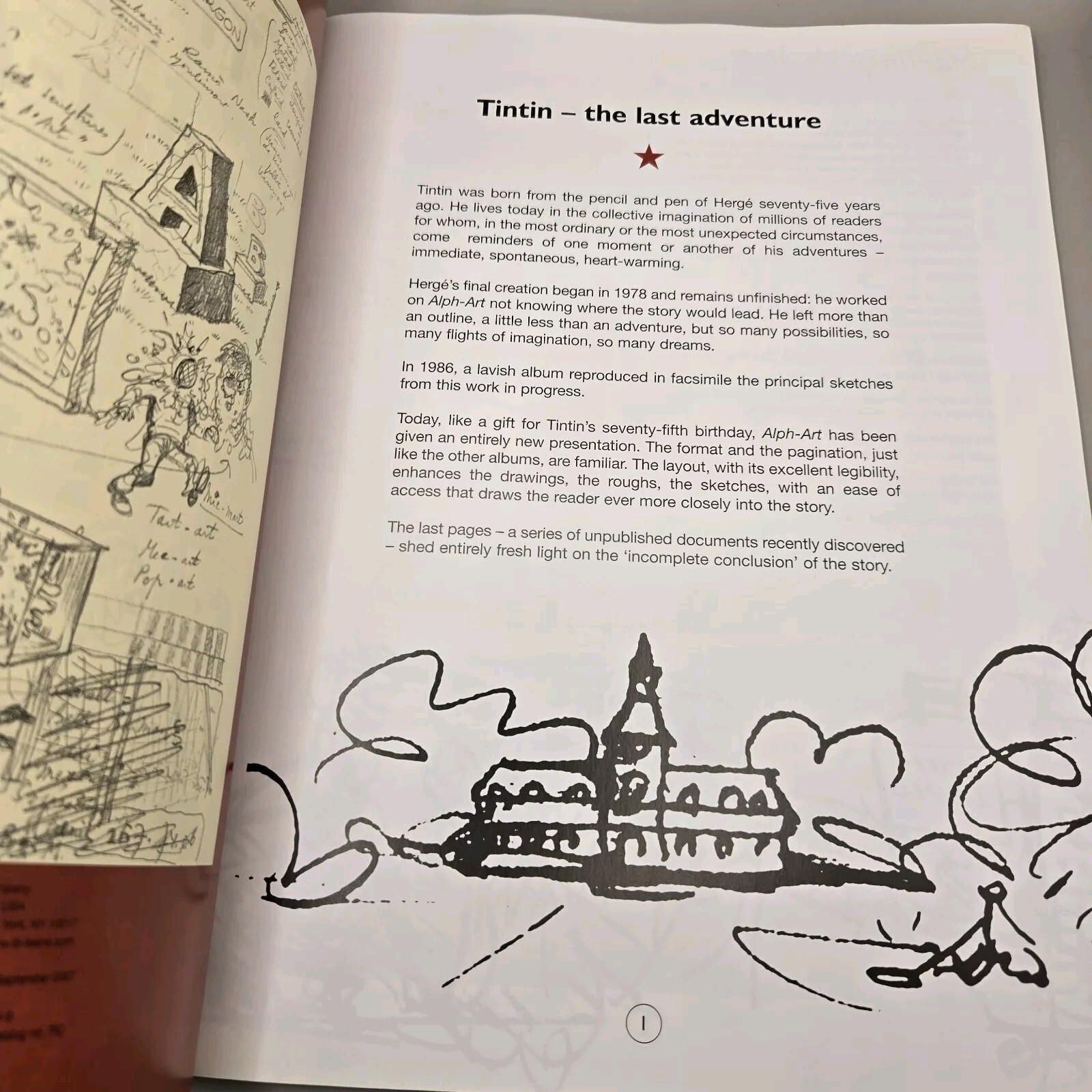 TinTin and Alph-Art – Herge (2004) Paperback Artist Sketches Adventures