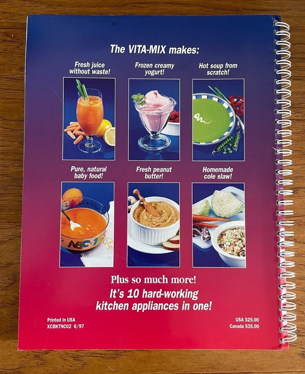 VITA-MIX Recipes and Instructions For Household Use Book Guide 1996 1997