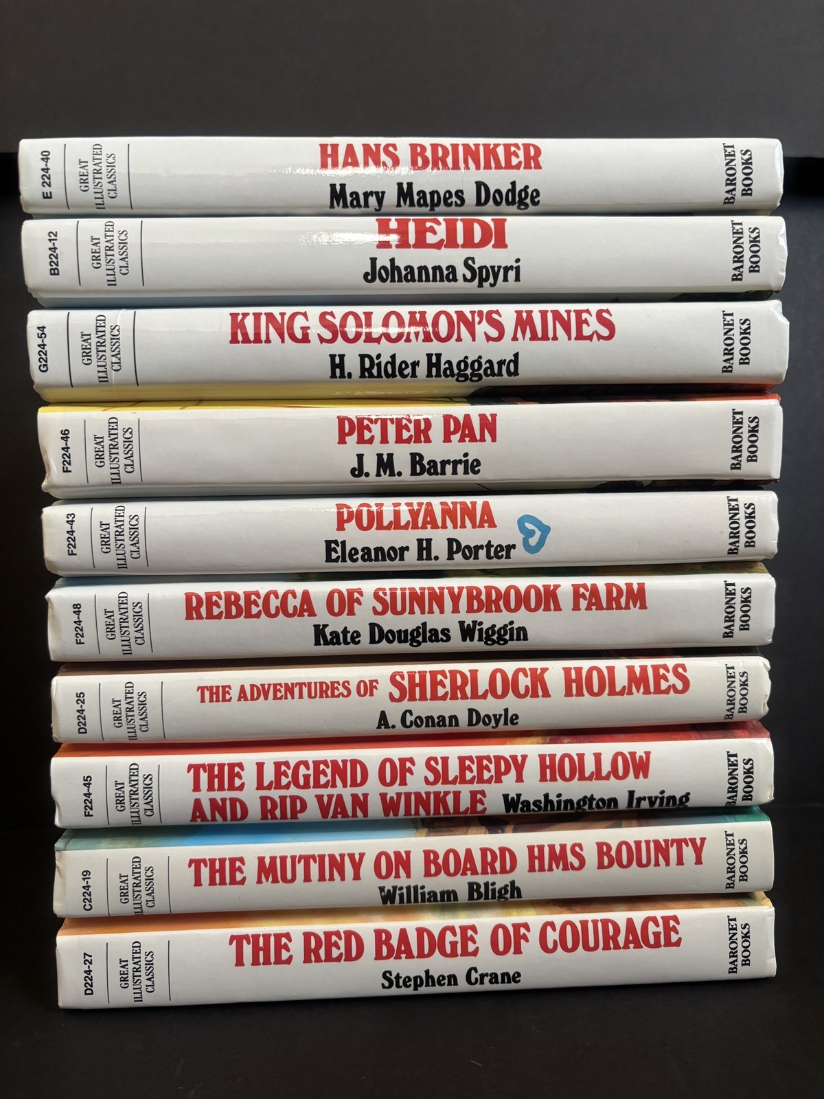 Lot 10 Great Illustrated Classics Books Heidi Peter Pan Hans Brinker Sherlock