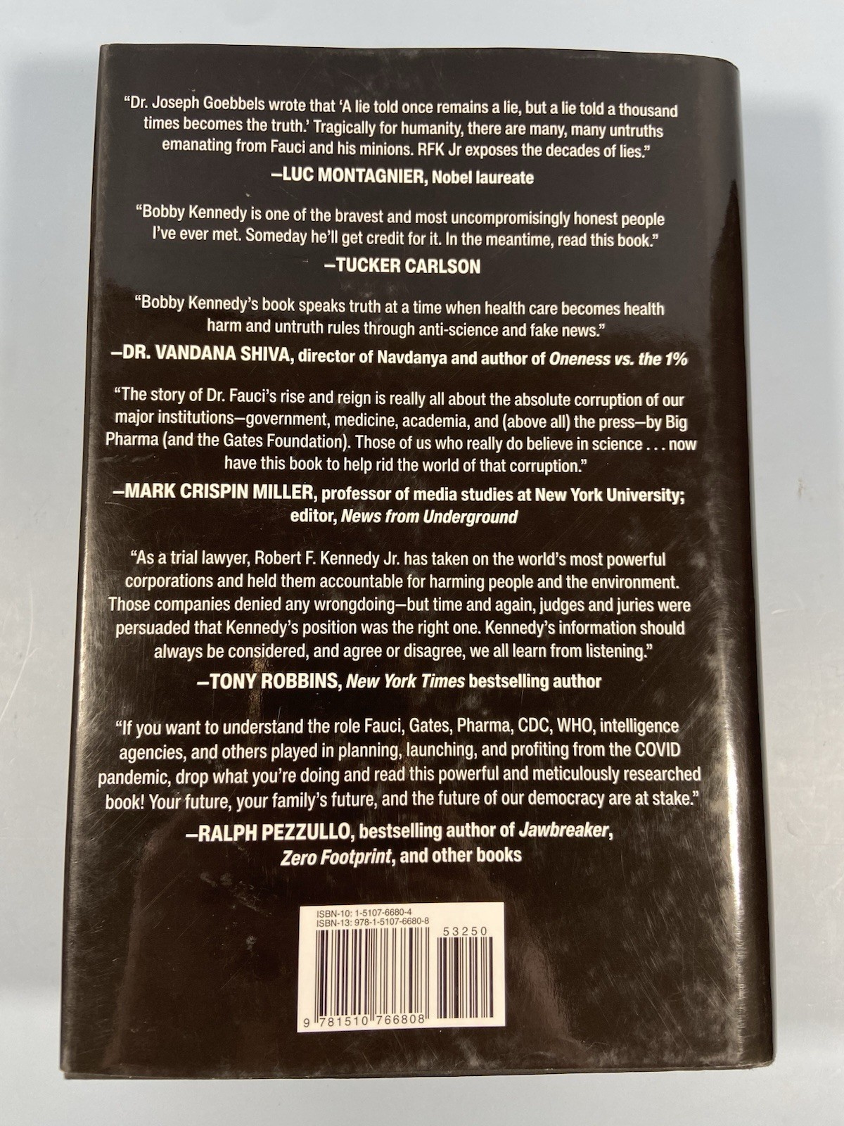 The Real Anthony Fauci Robert F Kennedy Jr Skyhorse Black HC DJ 1st Ed 2021 USA