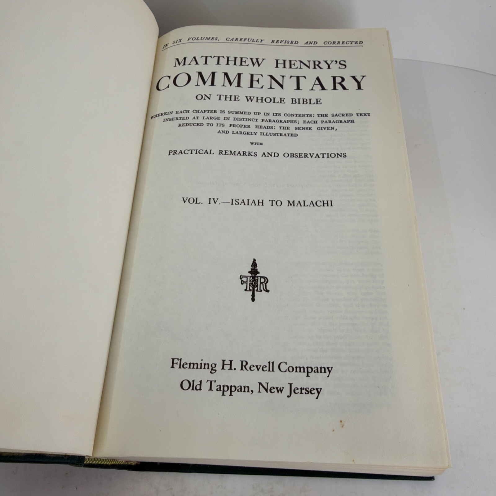 Matthew Henry’s Commentary on the Whole Bible Complete 6 Volume Set Revell HC