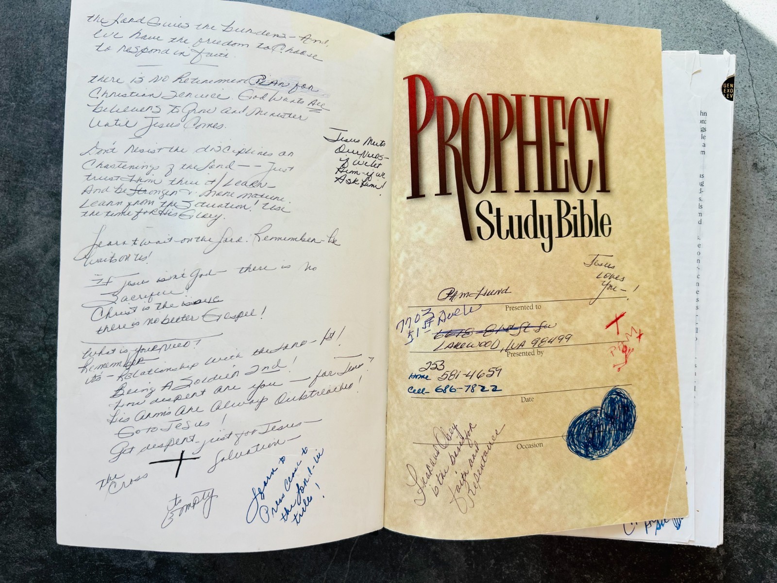Prophecy Study Bible Hardcover Book 1997