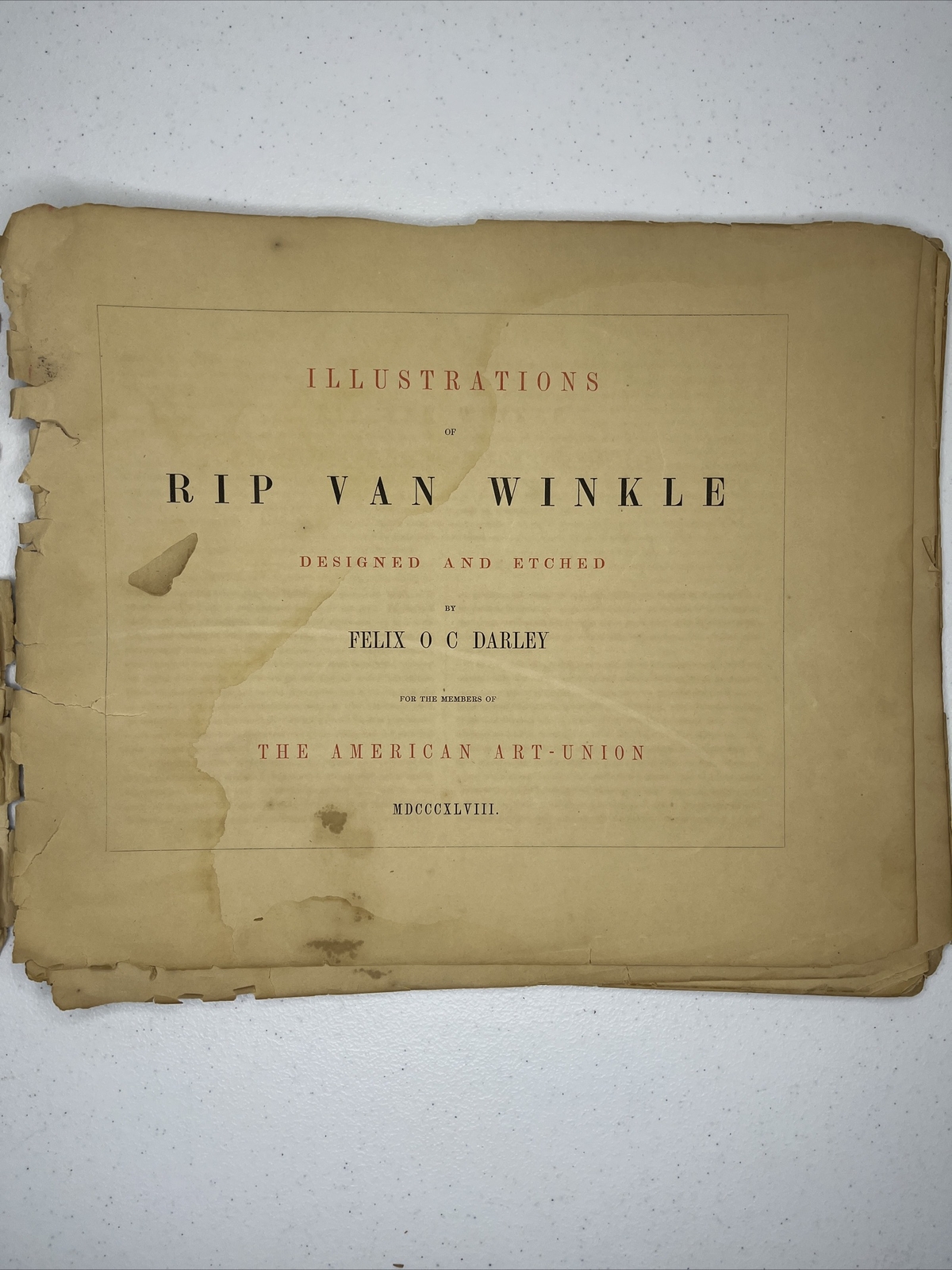 1848 van Winkle RIP Darley American art union rare books antique illustrated