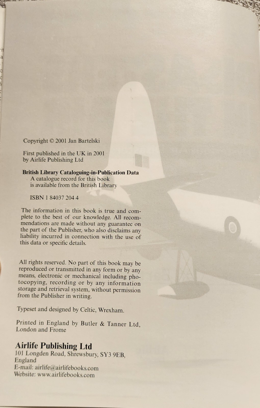 Disasters in the Air Mysterious Explained by Jan Bartelski 2001 HCDJ 1st Edition