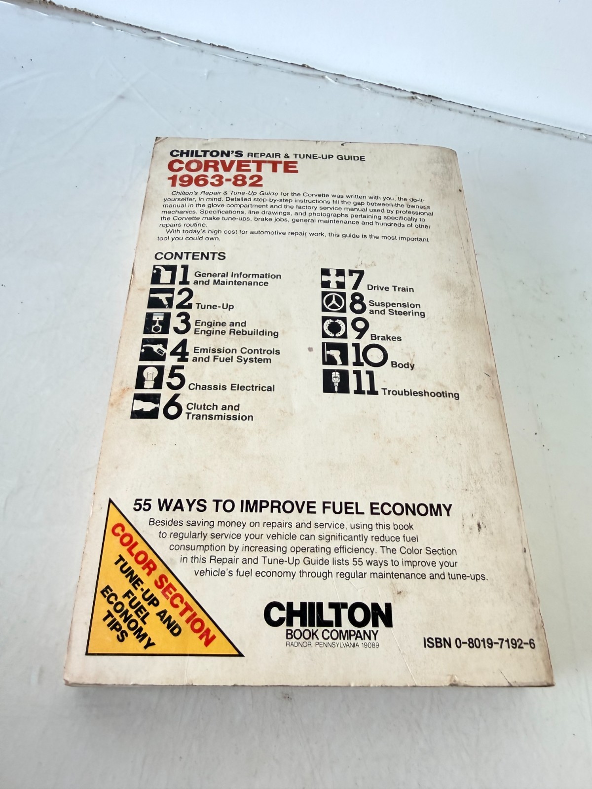 Chilton’s Repair & Tune-up Guide Corvette, 1963-1982 Repair Manual | 6843 | (45)