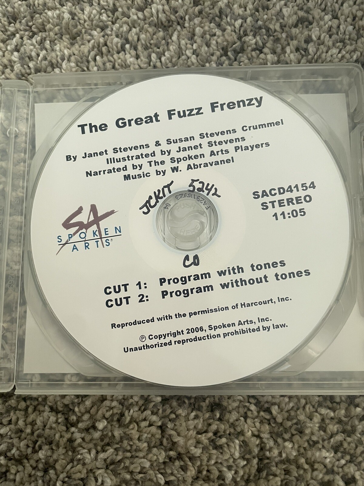 The Great Fuzz Frenzy By Janet Stevens (2005 Hardcover ) With Read Along CD