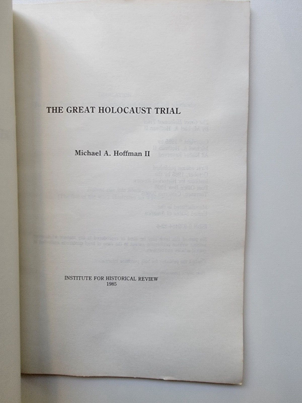 The Great Holocaust Trial (Hoffman)
