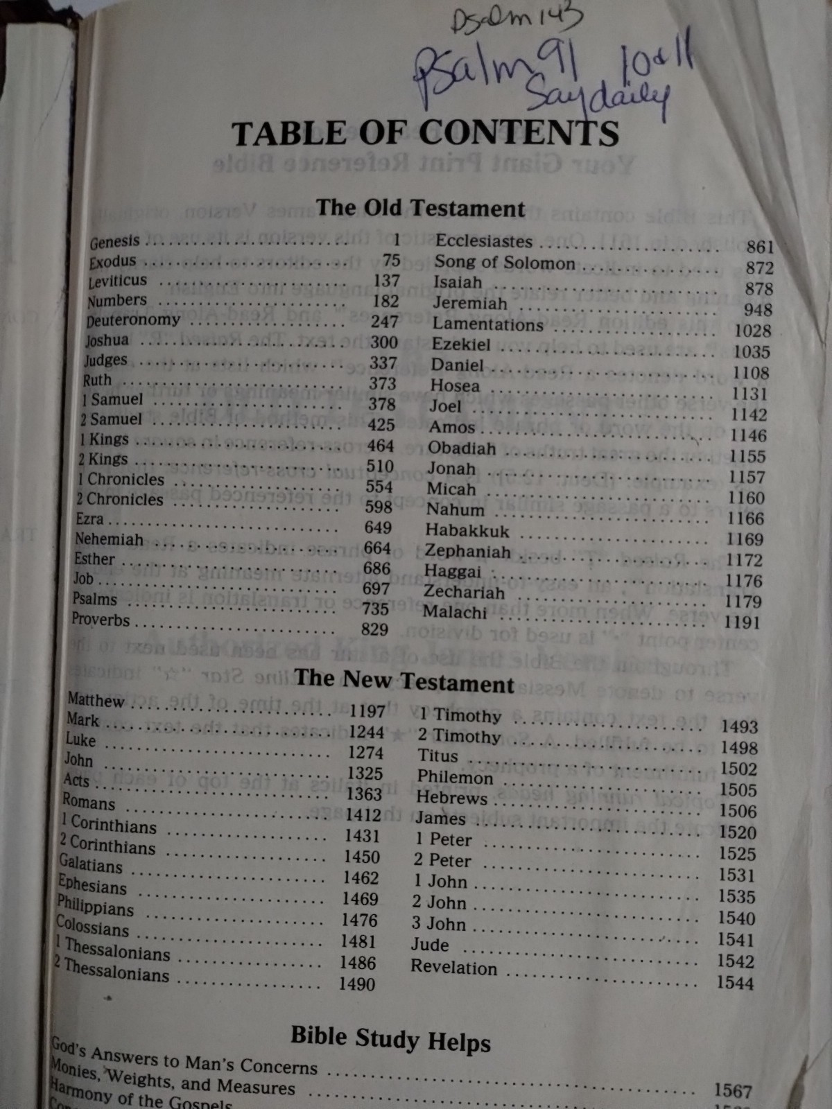 Holy Bible King James Version Giant Print w/ Words of Christ in Red 1990 HC