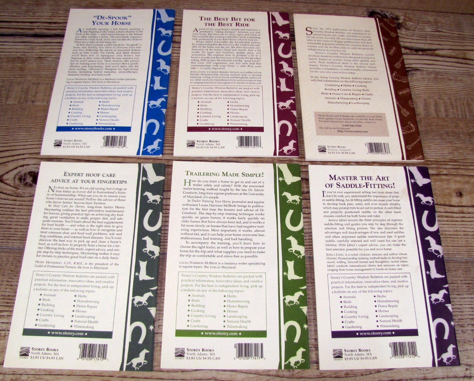 HORSE CARE BOOKLET LOT Storey Country Training Tack Saddle Hoof Trailering Fear