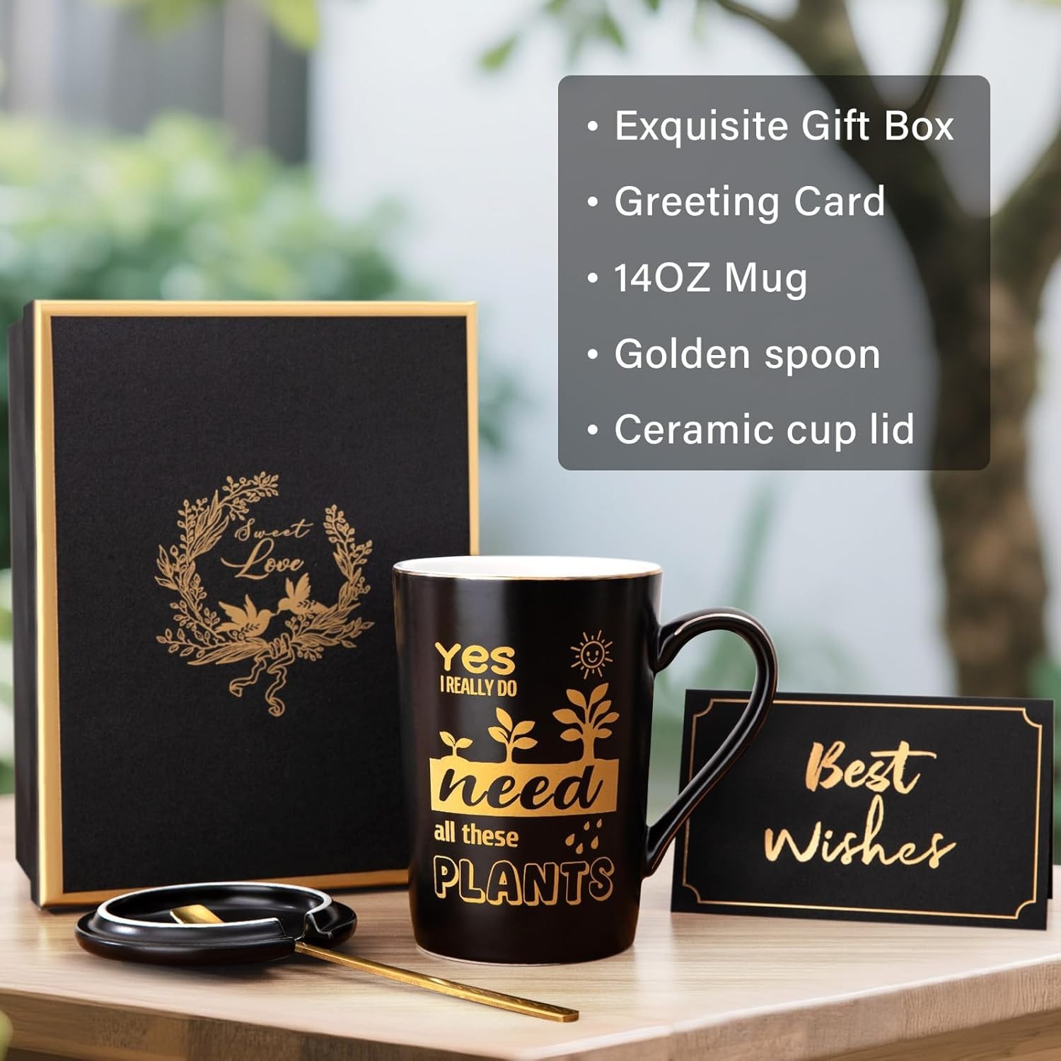 Stylish Plant Lover Mug Set 14oz