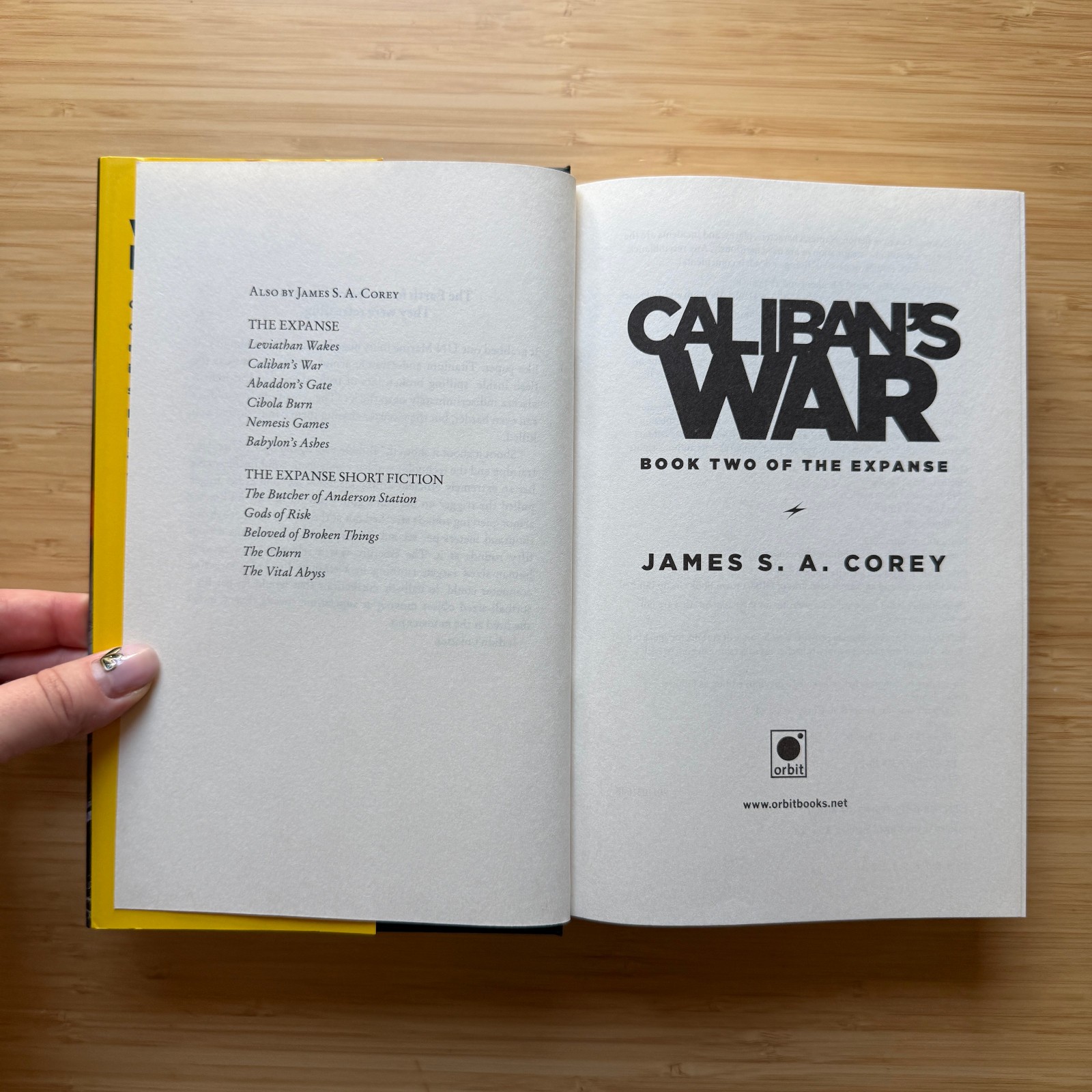 Expanse #2 Caliban’s War by S.A. Corey 2019 1st Printing Orbit Hardcover SF