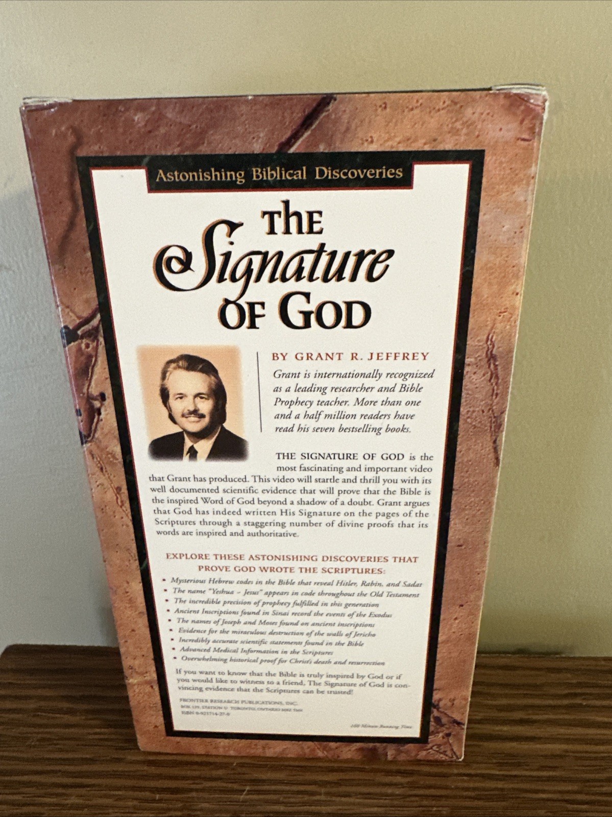 Signature of God by Grant R. Jeffrey (Video, Vhs Format)
