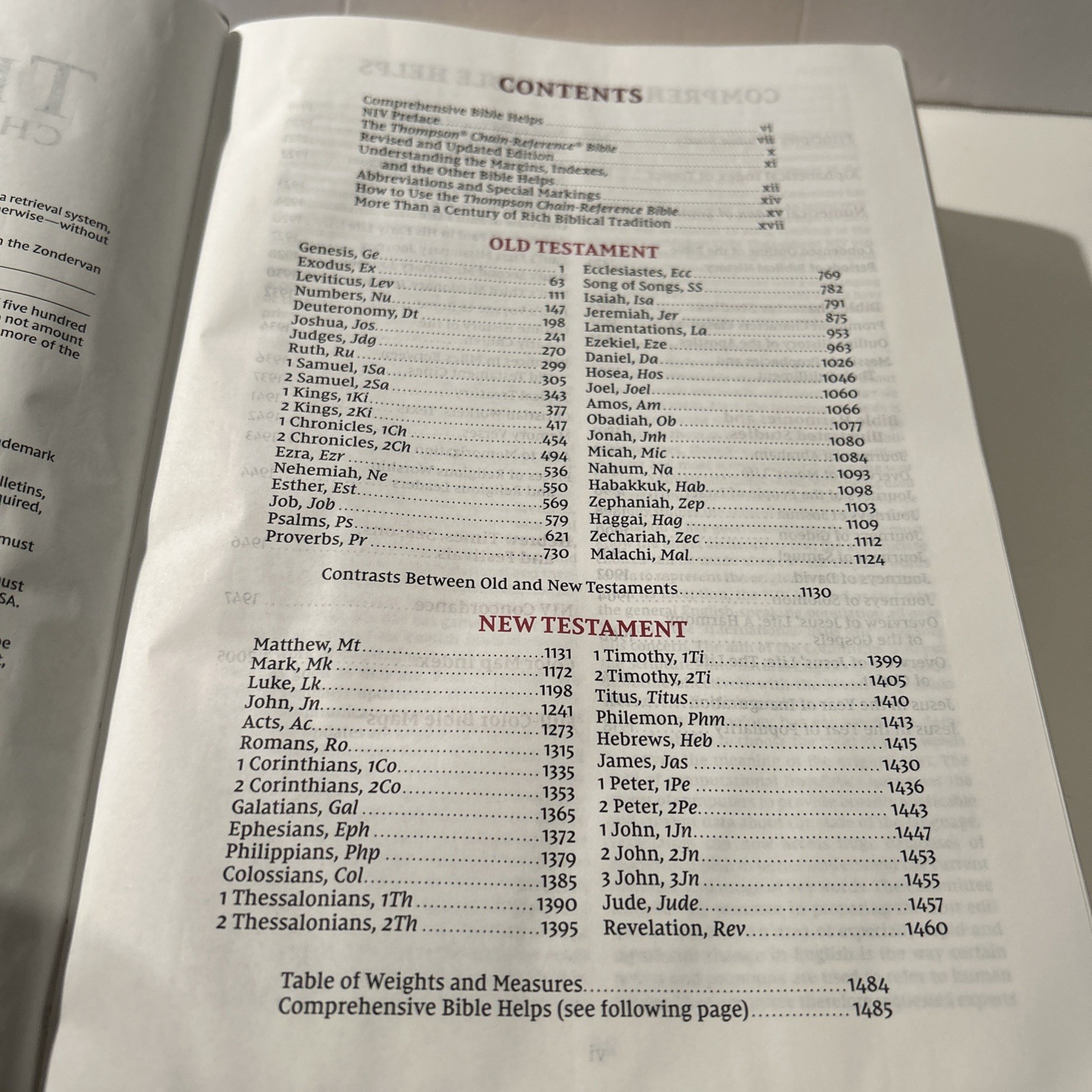 Niv, Thompson Chain-Reference Bible Revised & Updated, Comfort Print Leathersoft