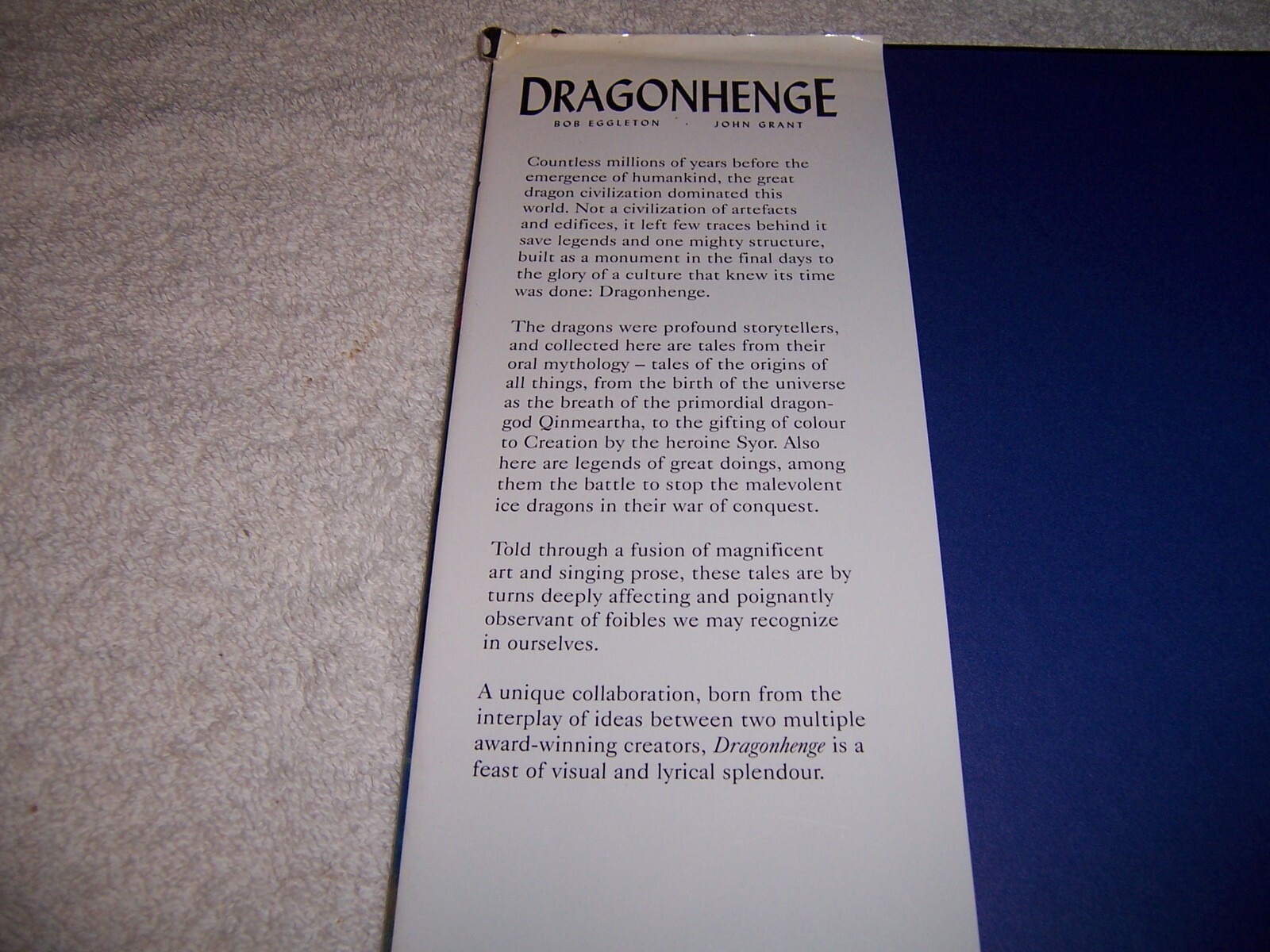 Dragonhenge by John Grant and Bob Eggleton hc/dj