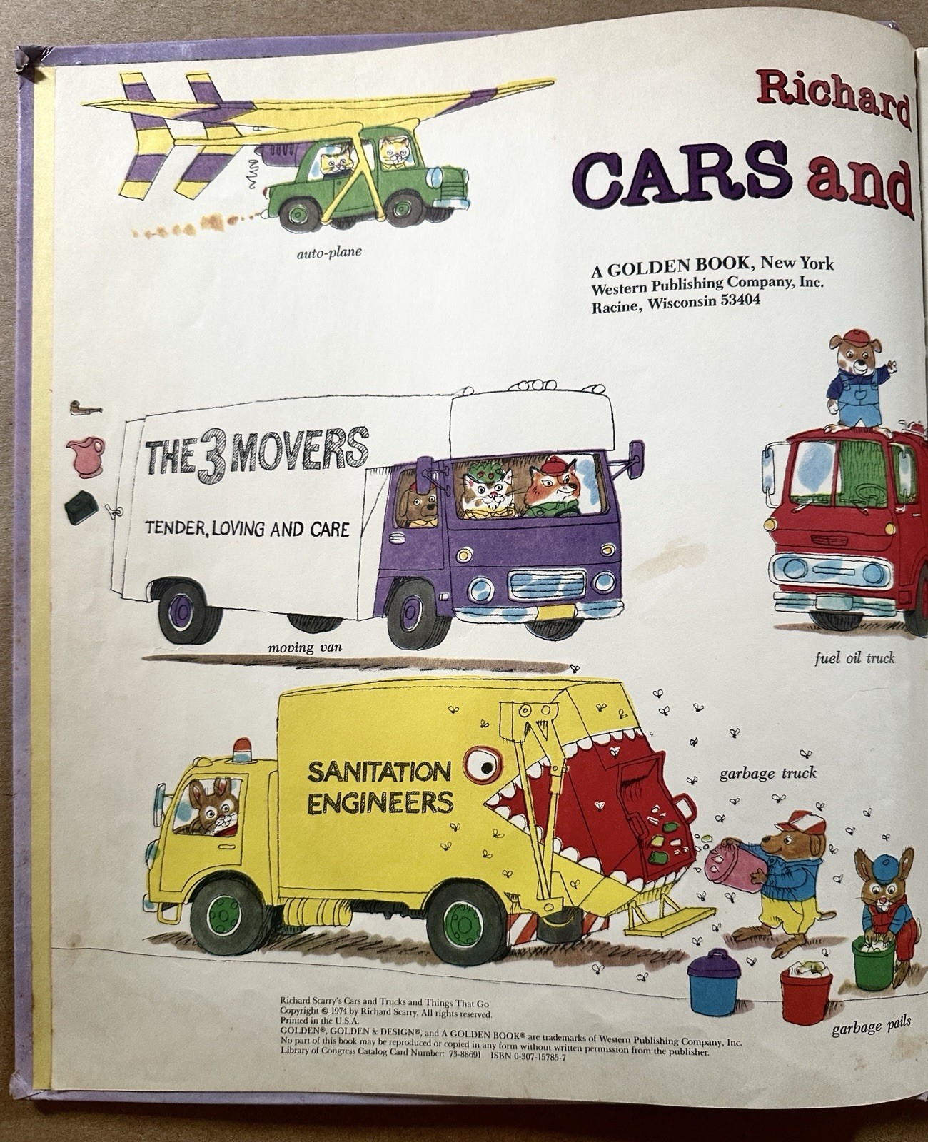 1970s Richard Scarry Large Hardcover Golden Books Busytown Lot of 3 Books