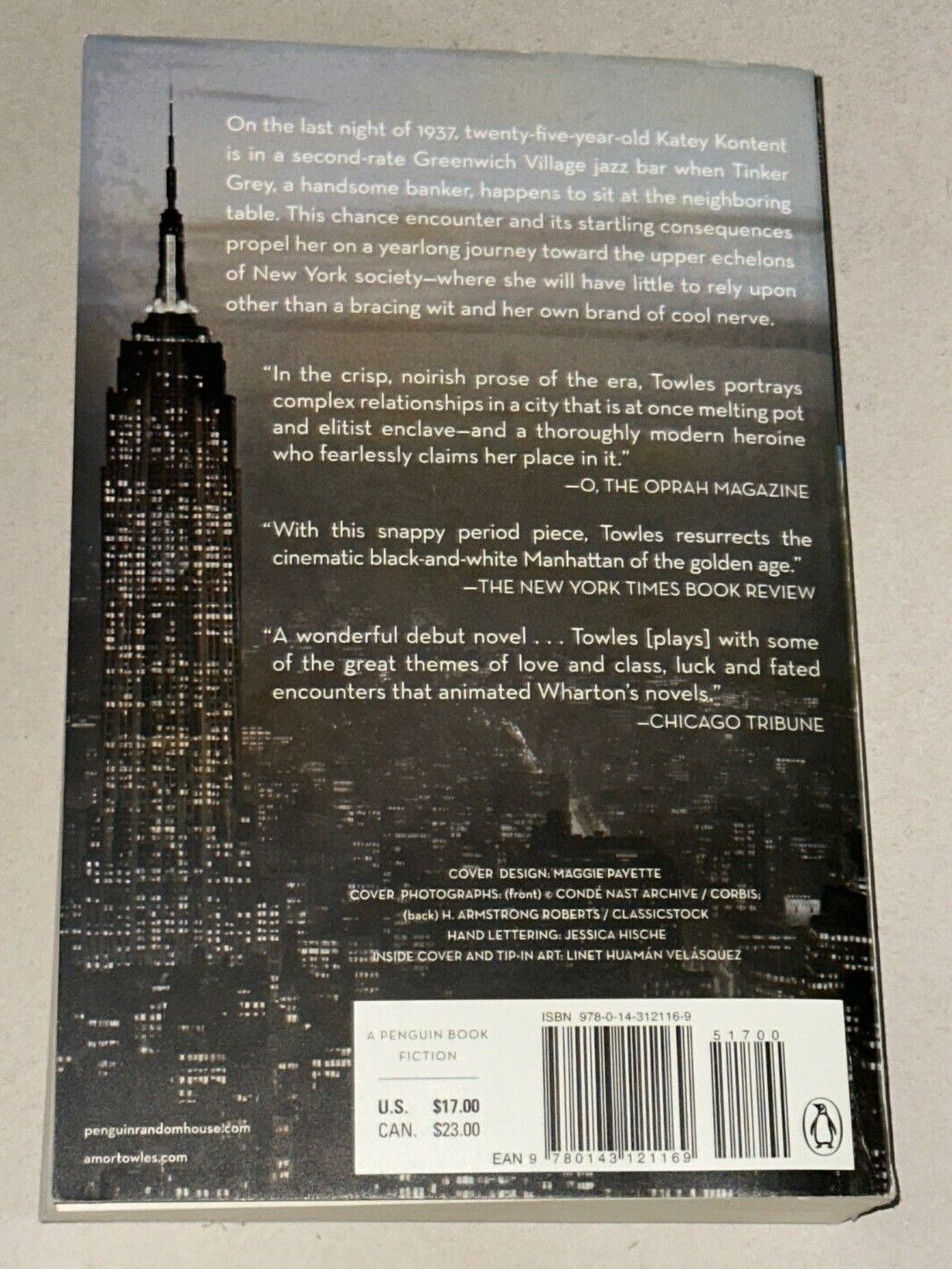 Rules Of Civility A Novel By Amor Towles 2012 Book pb Penguin NYT Bestseller