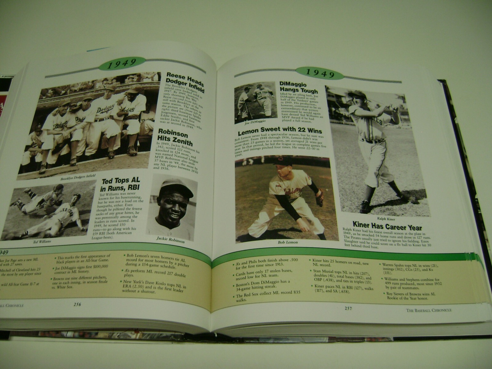 2001 Huge Hardcover Book The BASEBALL CHRONICLE Year By Year History, 656 pages