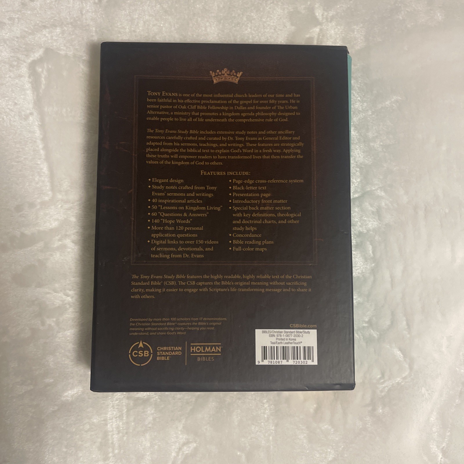 CSB Tony Evans Study Bible, Teal/Earth LeatherTouch : Advancing God’s Kingdom