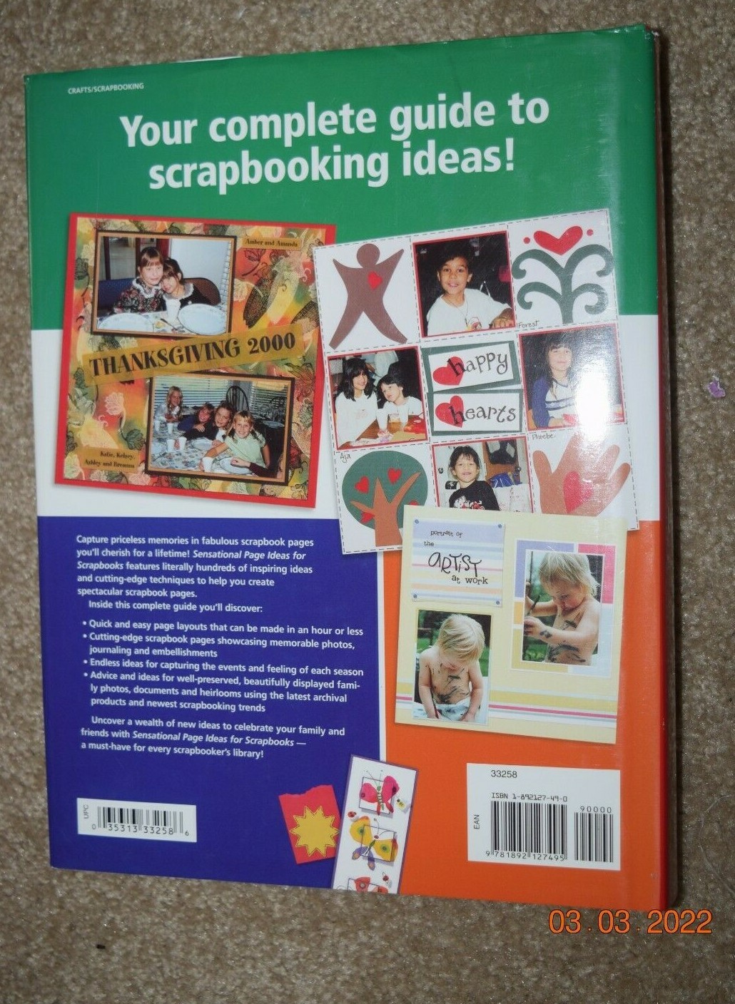 COMPLETE GUIDE, „PAGE IDEAS FOR SCRAPBOOKS,“ 500 Page Layouts, 480 Pages (c)2004