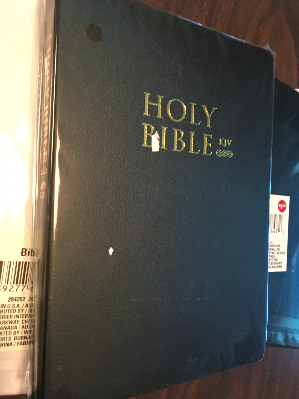 Holy Bible KJV sealed in wrapper Old and New Testament White black Cover CHOICE
