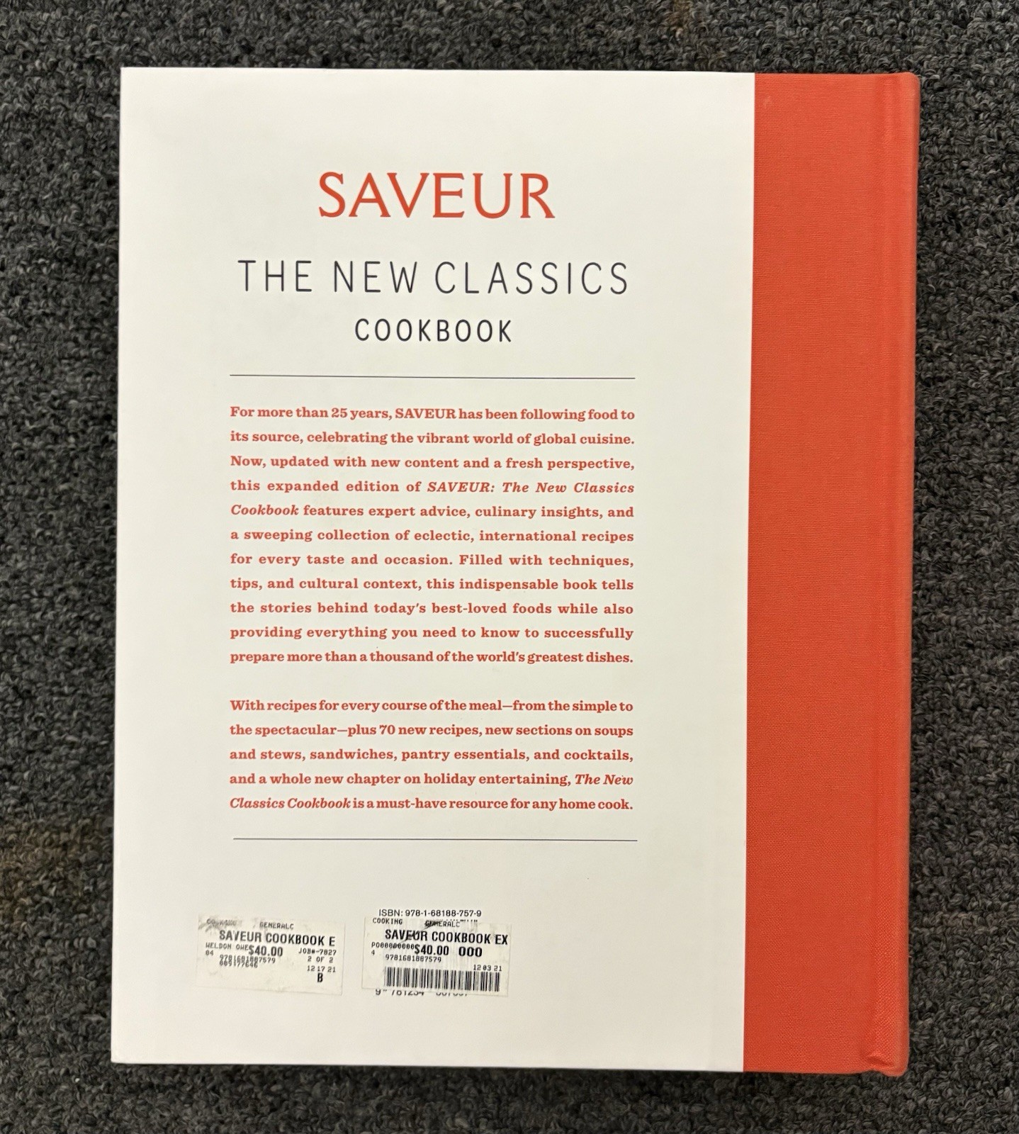 Saveur : The New Classics Cookbook: 1,000+ Recipes, Expert Advice, Tips like new