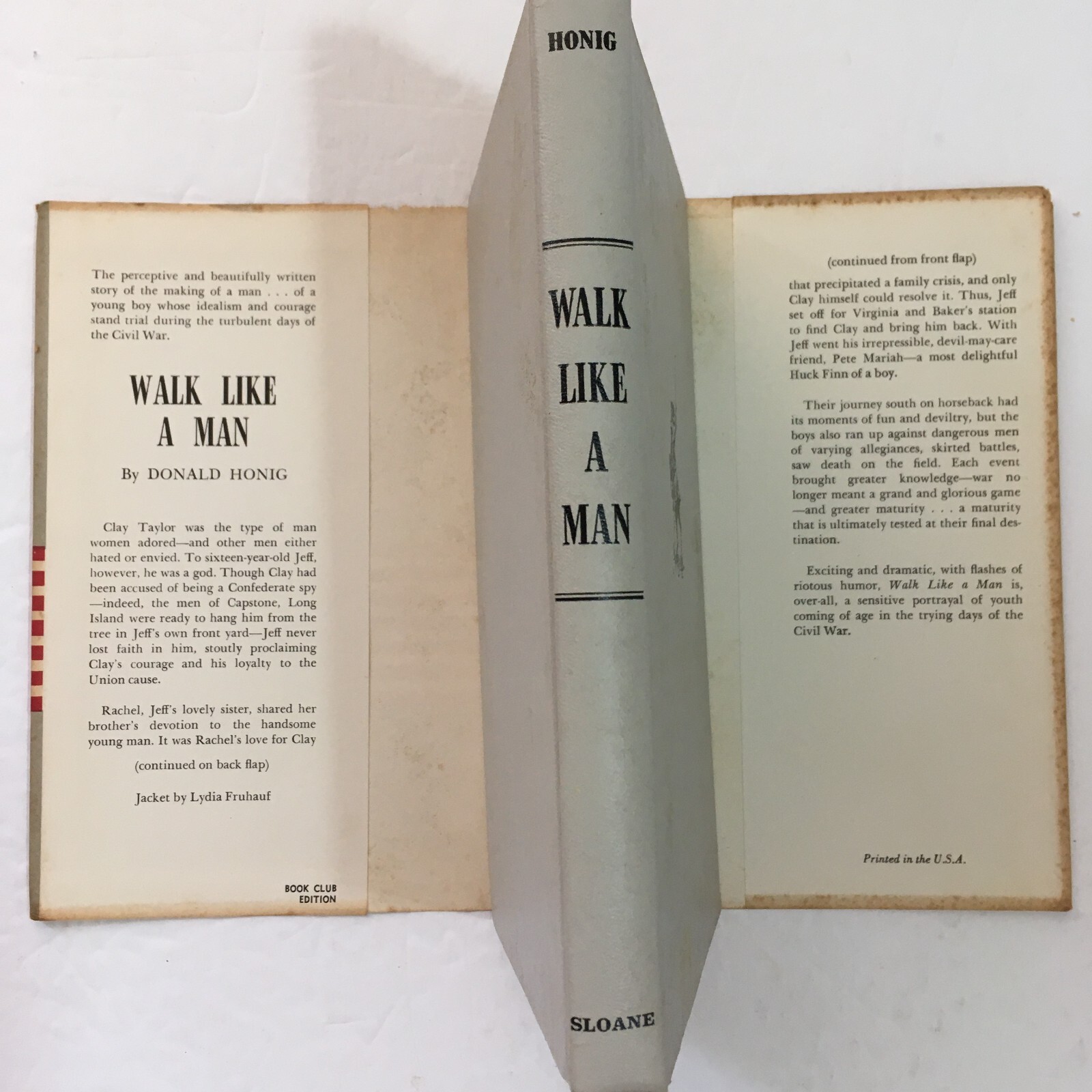 Civil War: Walk Like A Man by Donald Honig 1961 First Edition/Hardcover DJ