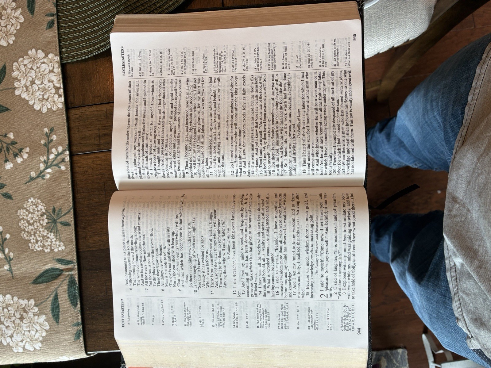 NASB 1995 Side-Column Reference Bible Genuine Leather Black Lockman Foundation