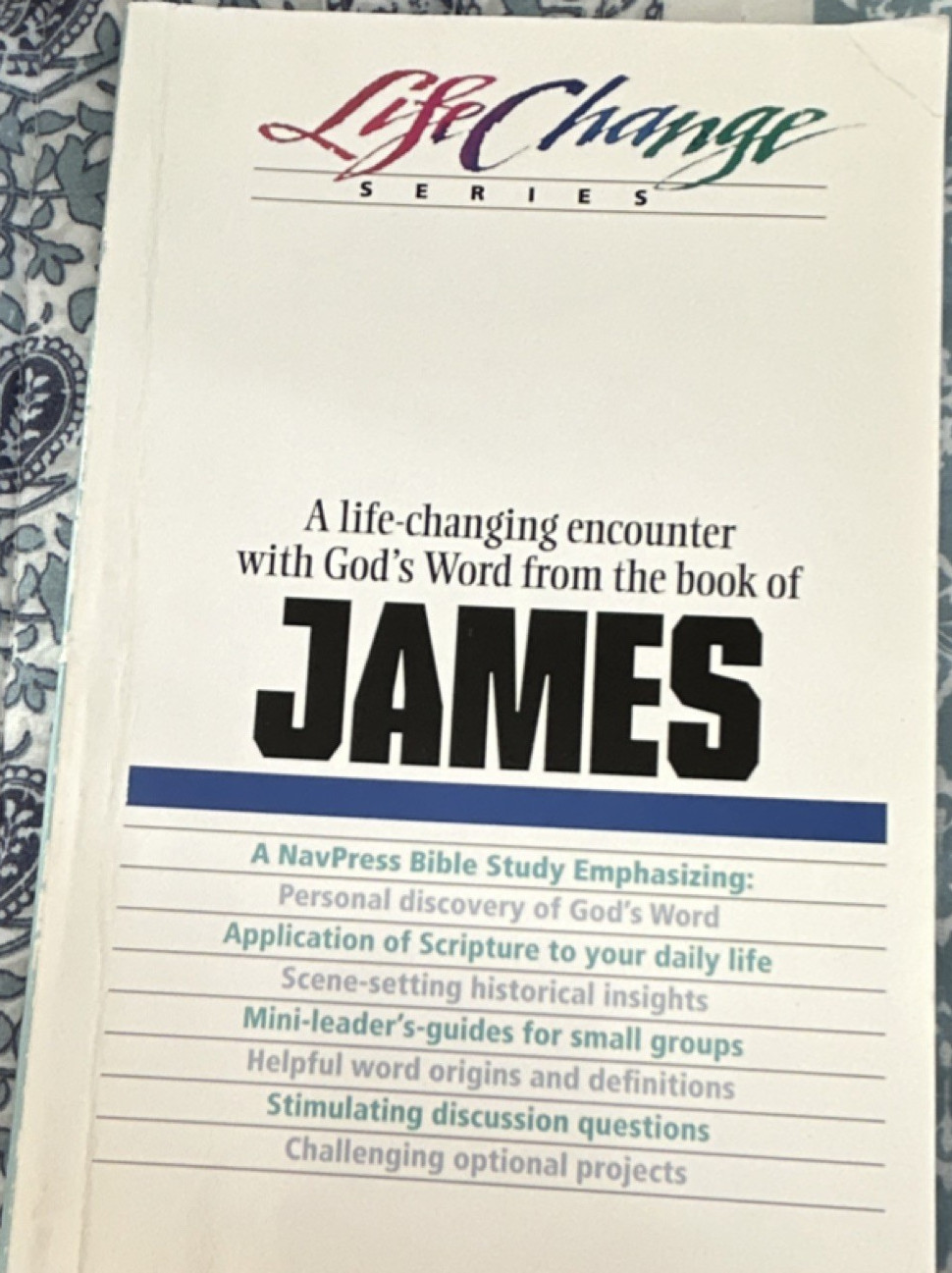 LifeChange Series: James by Navigators Staff Bible Study Guide paperback