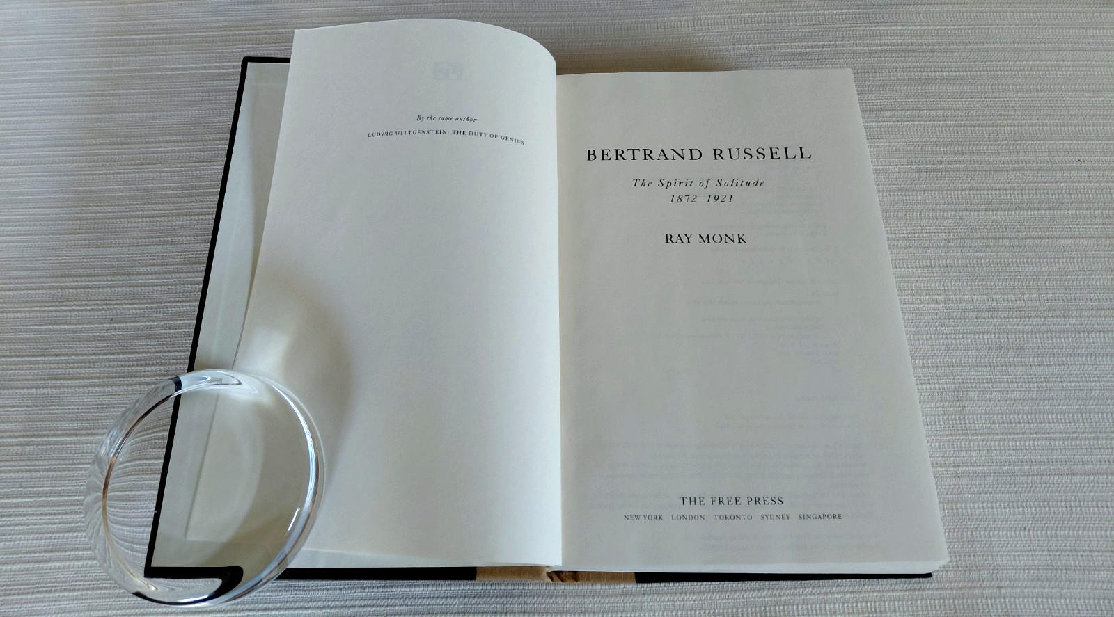 BERTRAND RUSSELL IN TWO VOLUMES: ONE 1872-1921 AND TWO 1921-1970 BY RAY MONK VG